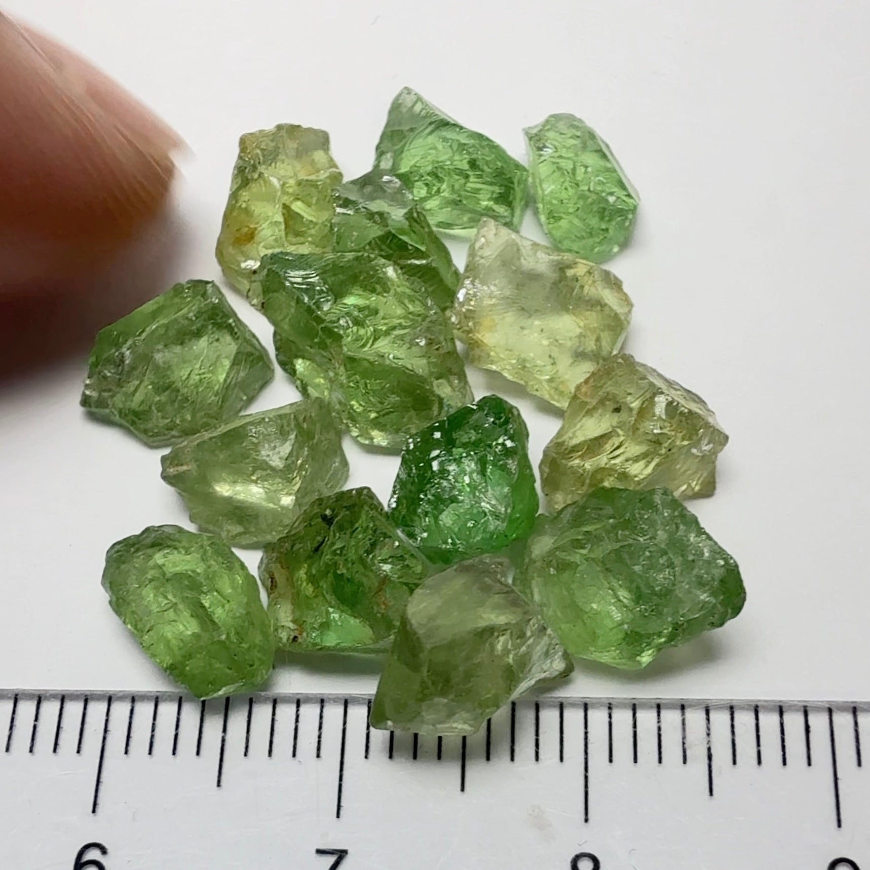 Tsavorite Garnet Lot, Kenya, 32.65ct, Untreated Unheated, VS-VVS, 1.45ct-2.96ct, 14pcs, 2.33ct average