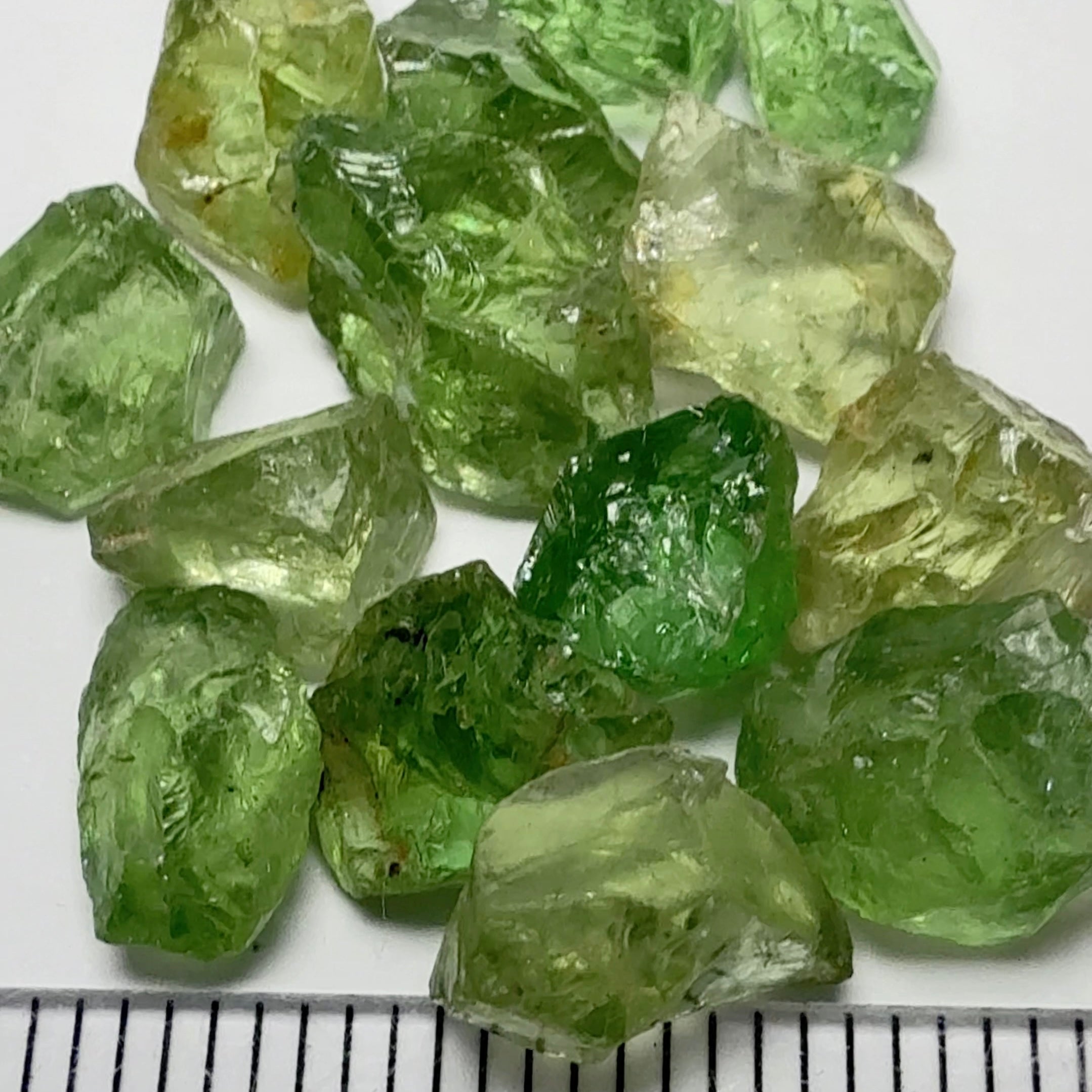 Tsavorite Garnet Lot, Kenya, 32.65ct, Untreated Unheated, VS-VVS, 1.45ct-2.96ct, 14pcs, 2.33ct average