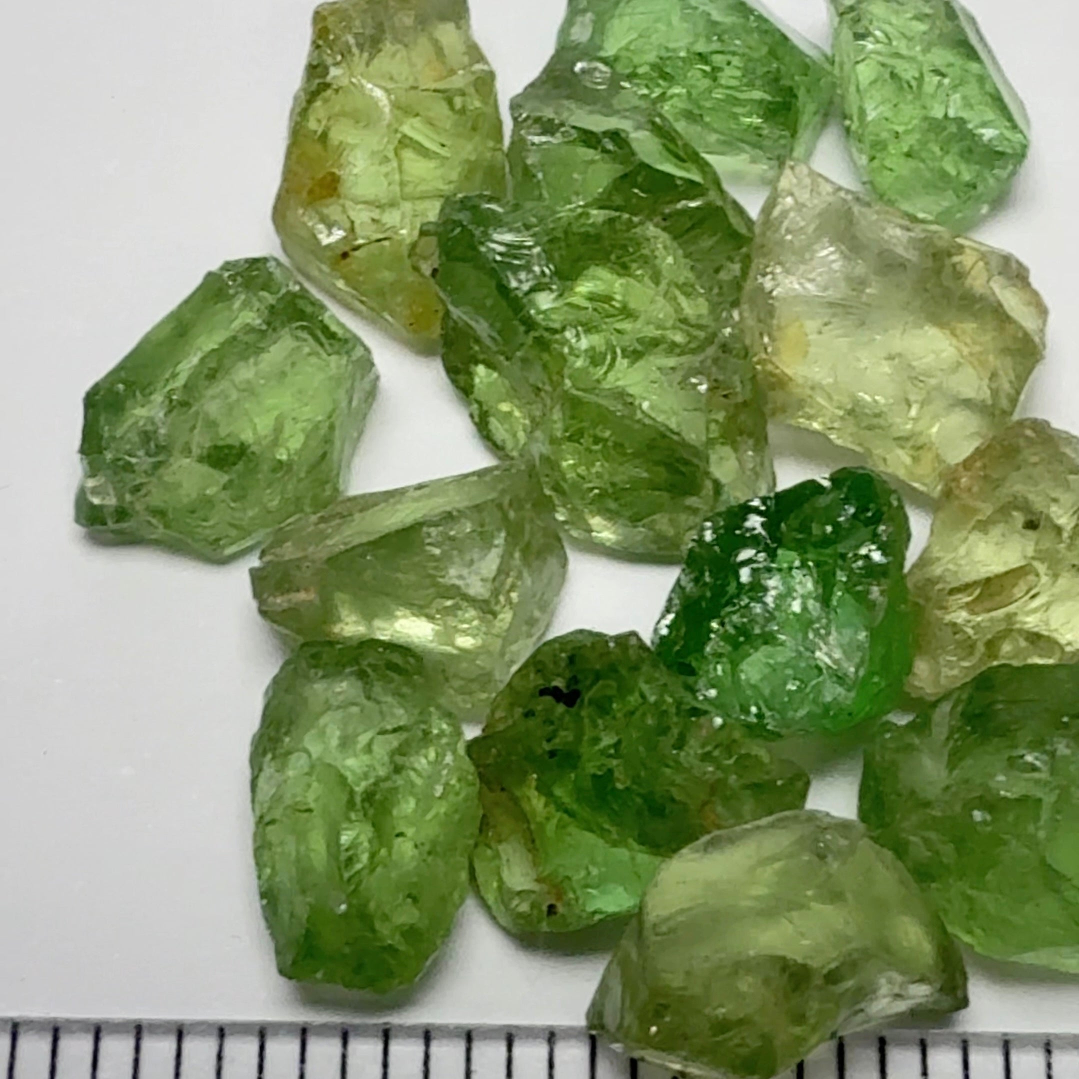 Tsavorite Garnet Lot, Kenya, 32.65ct, Untreated Unheated, VS-VVS, 1.45ct-2.96ct, 14pcs, 2.33ct average