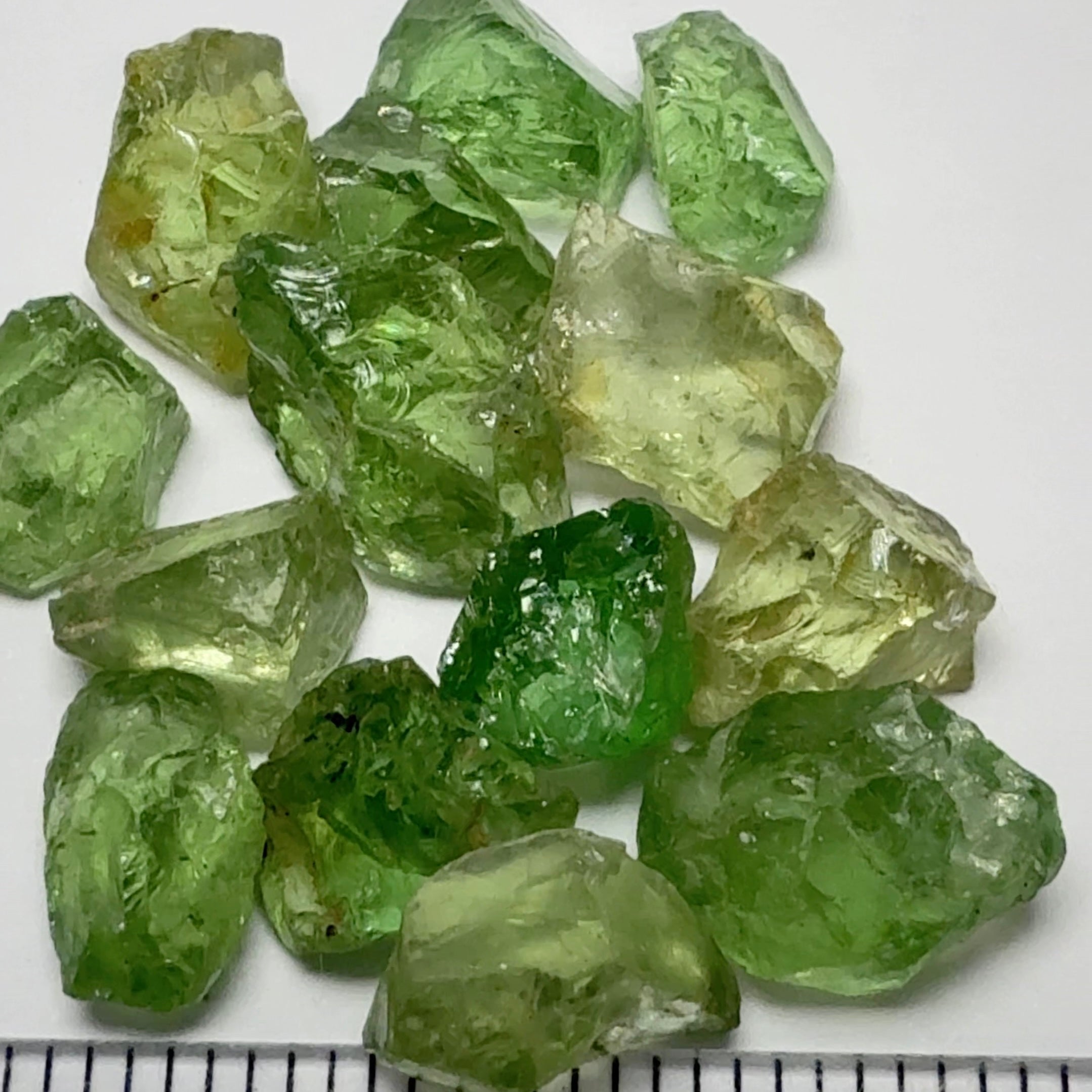 Tsavorite Garnet Lot, Kenya, 32.65ct, Untreated Unheated, VS-VVS, 1.45ct-2.96ct, 14pcs, 2.33ct average