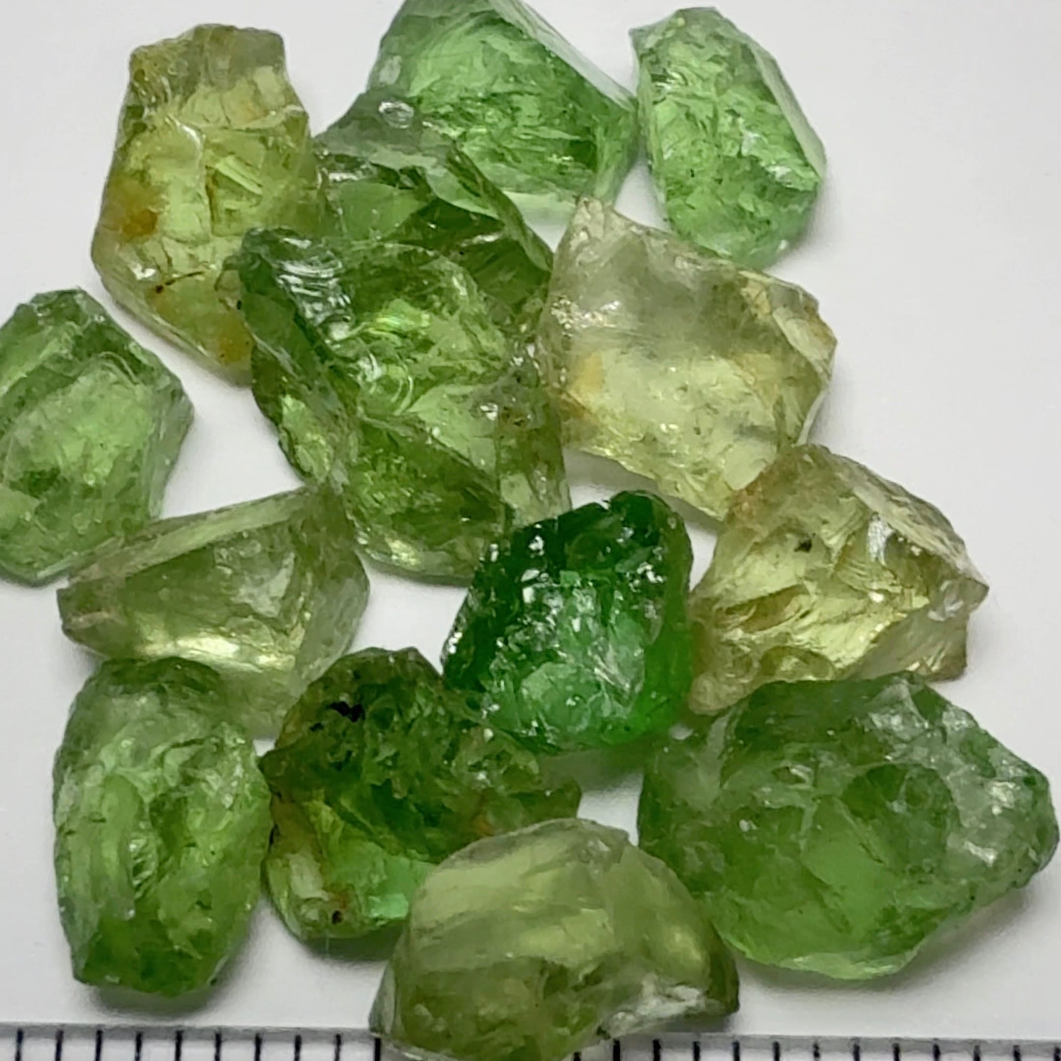 Tsavorite Garnet Lot, Kenya, 32.65ct, Untreated Unheated, VS-VVS, 1.45ct-2.96ct, 14pcs, 2.33ct average