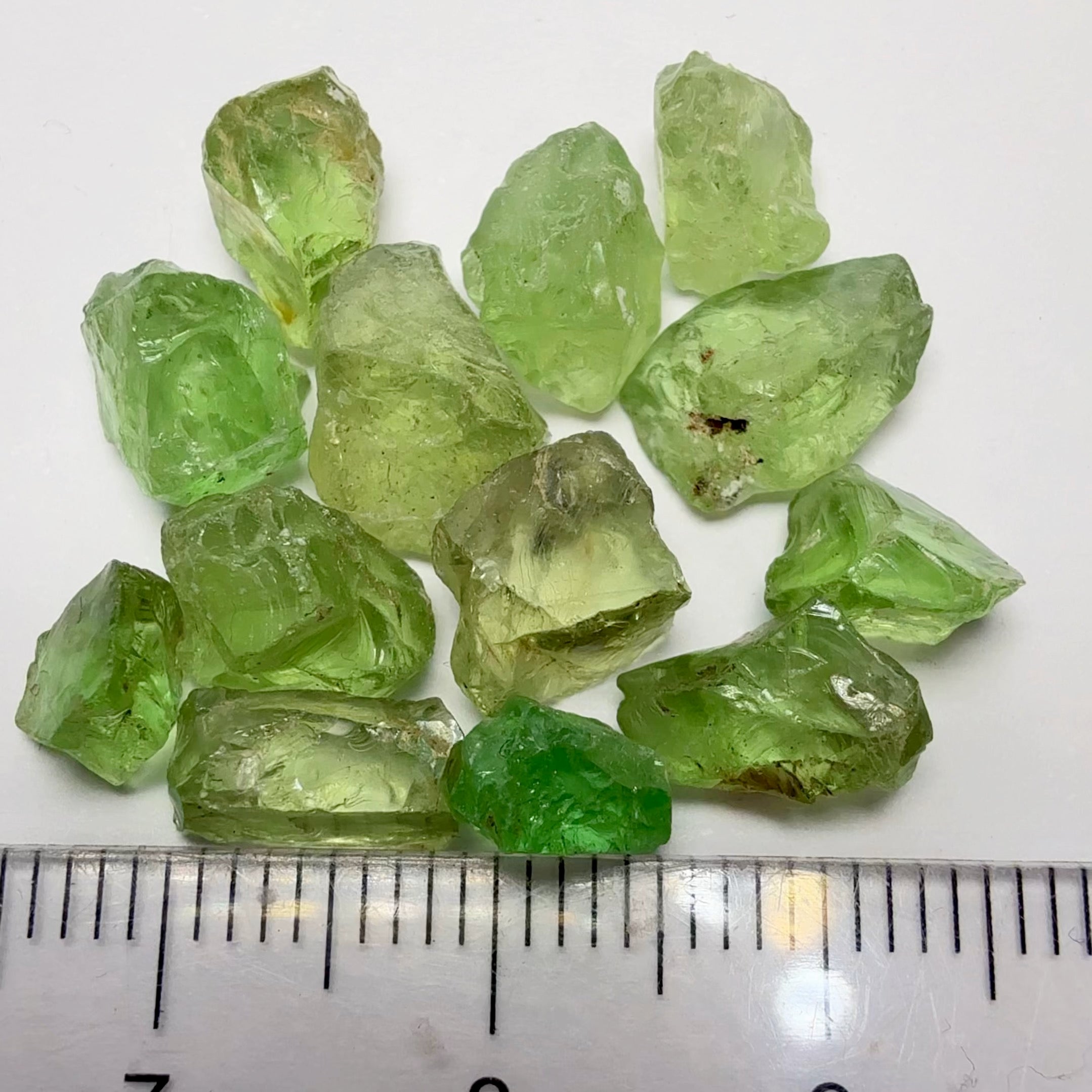 Tsavorite Garnet Lot, Kenya, 30.36ct, Untreated Unheated, VS, 1.43ct-3.23ct, 13pcs, 2.33ct average