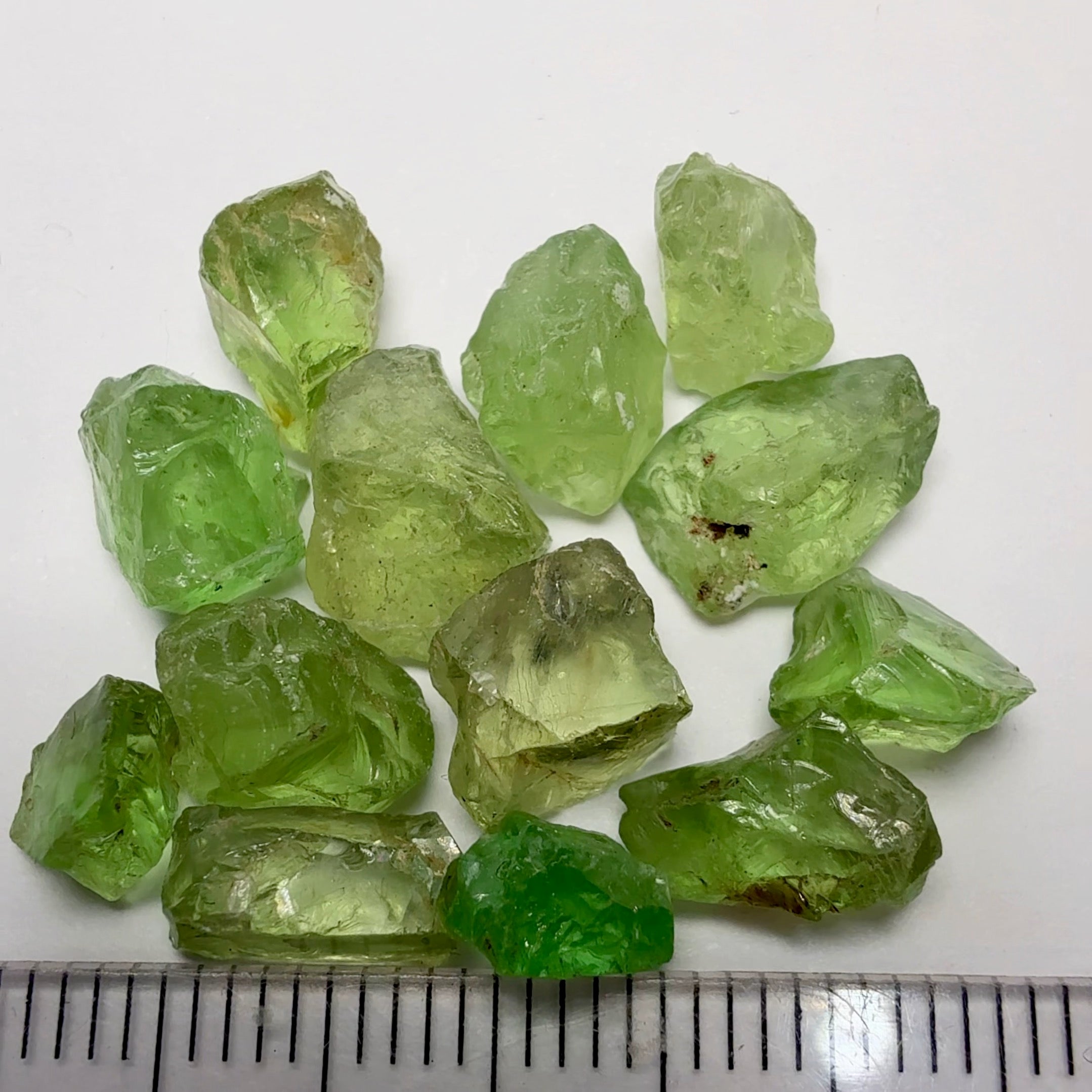 Tsavorite Garnet Lot, Kenya, 30.36ct, Untreated Unheated, VS, 1.43ct-3.23ct, 13pcs, 2.33ct average