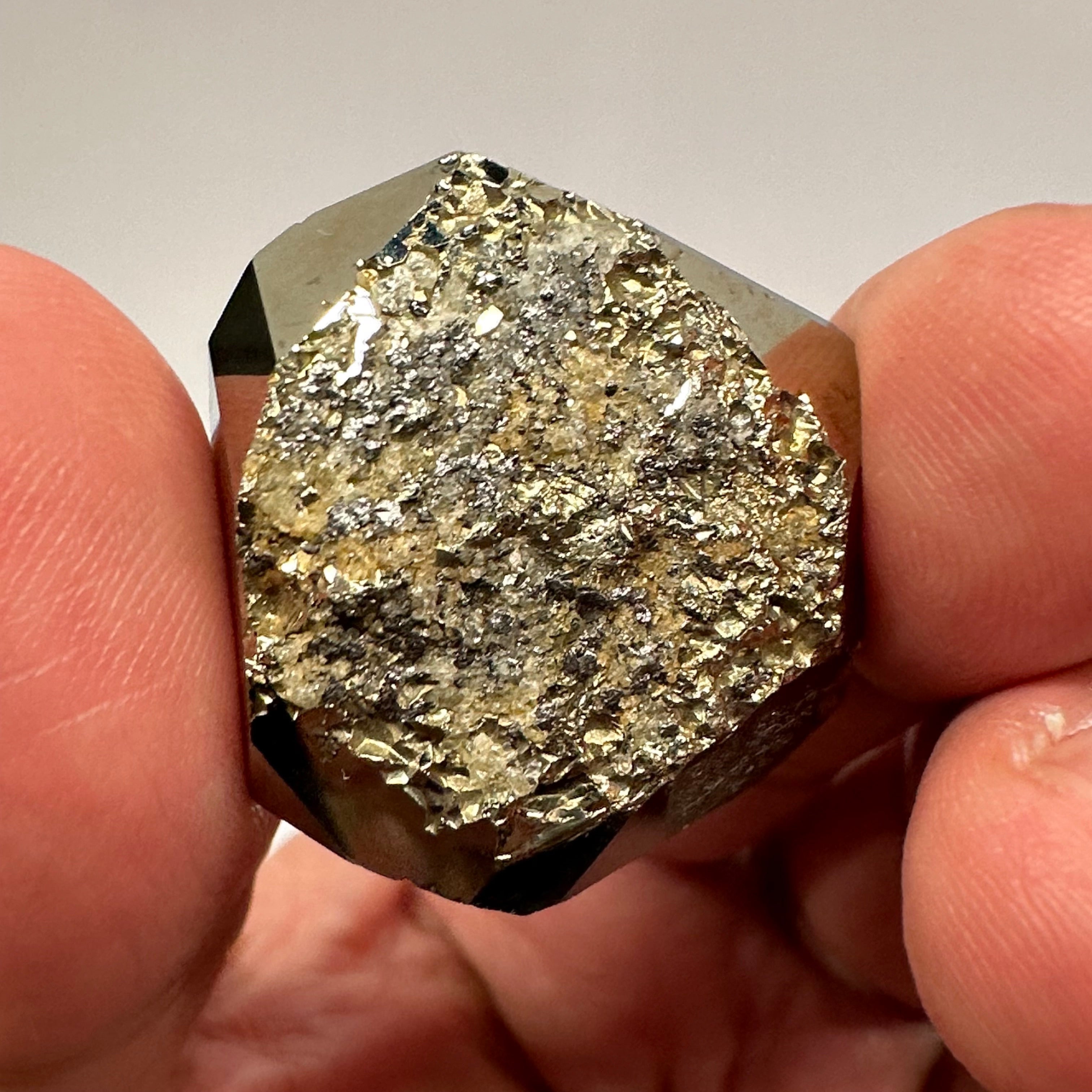 Pyrite, 52.70gm, Merelani, Tanzania, Untreated Unheated, same mines as Tanzanite, natural mirror crystal faces.