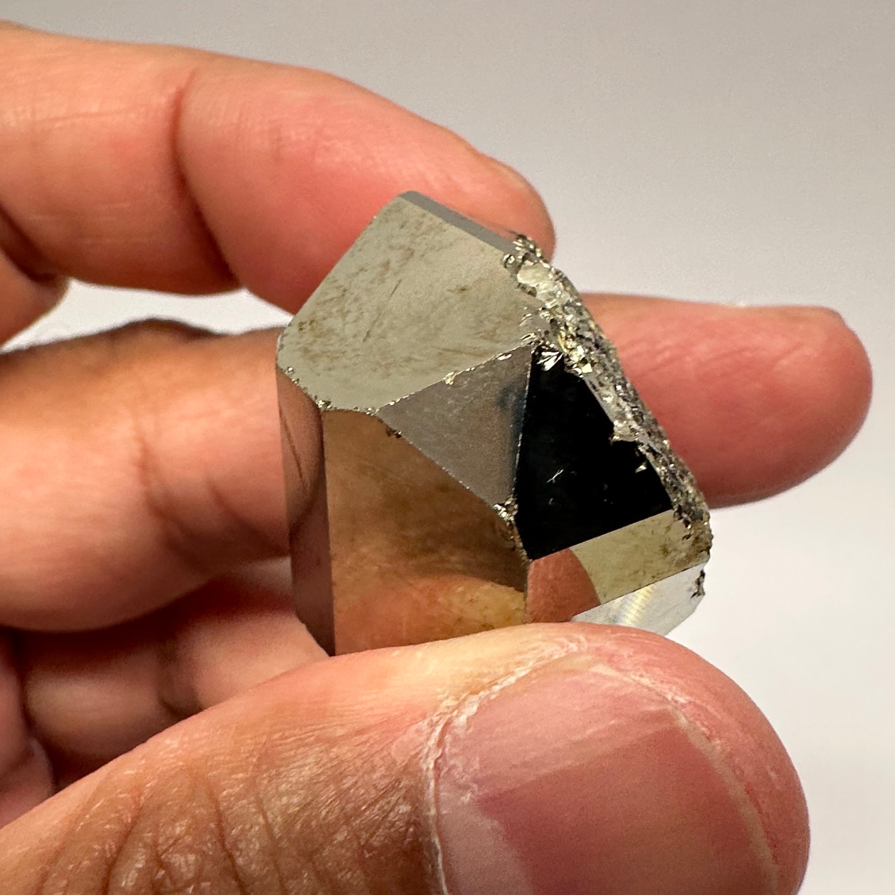 Pyrite, 52.70gm, Merelani, Tanzania, Untreated Unheated, same mines as Tanzanite, natural mirror crystal faces.