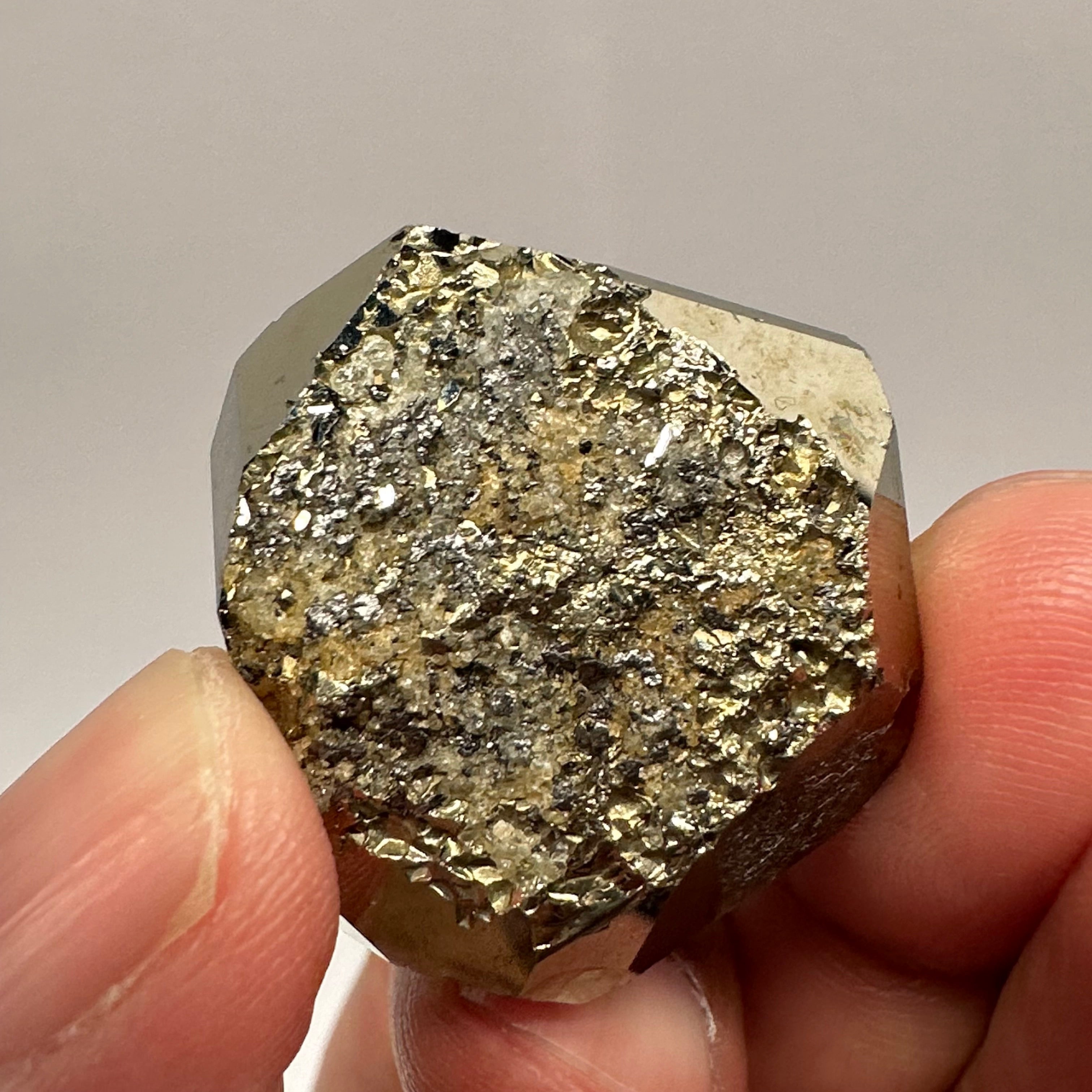 Pyrite, 52.70gm, Merelani, Tanzania, Untreated Unheated, same mines as Tanzanite, natural mirror crystal faces.