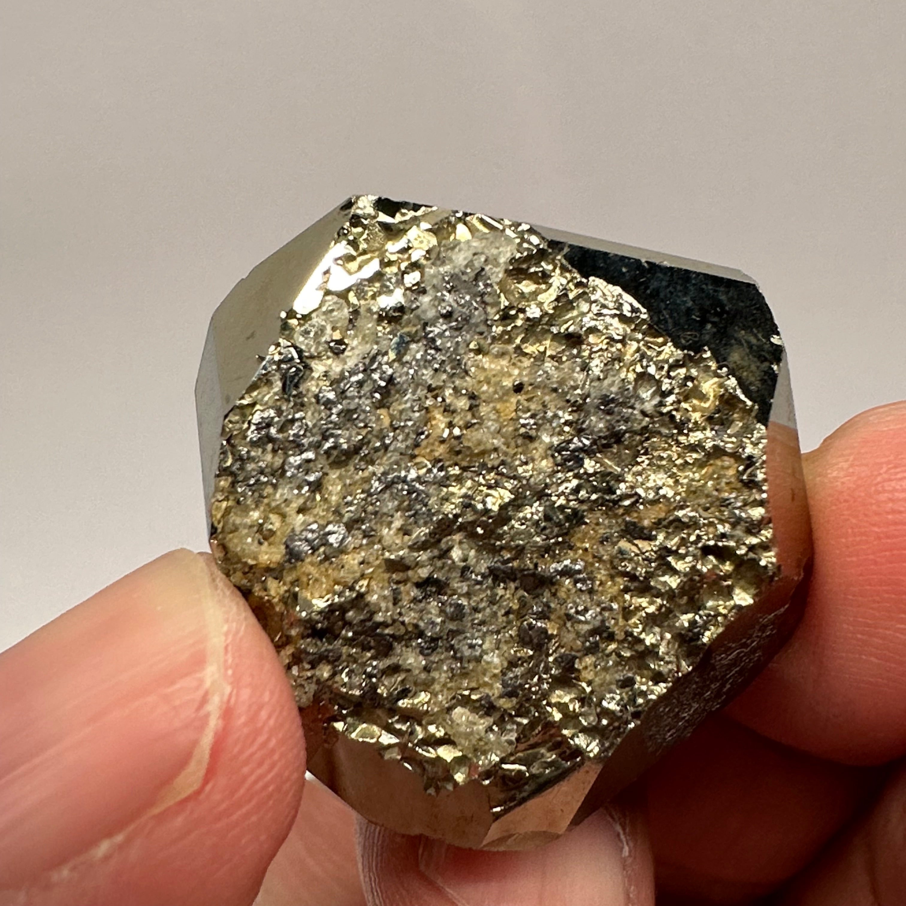 Pyrite, 52.70gm, Merelani, Tanzania, Untreated Unheated, same mines as Tanzanite, natural mirror crystal faces.