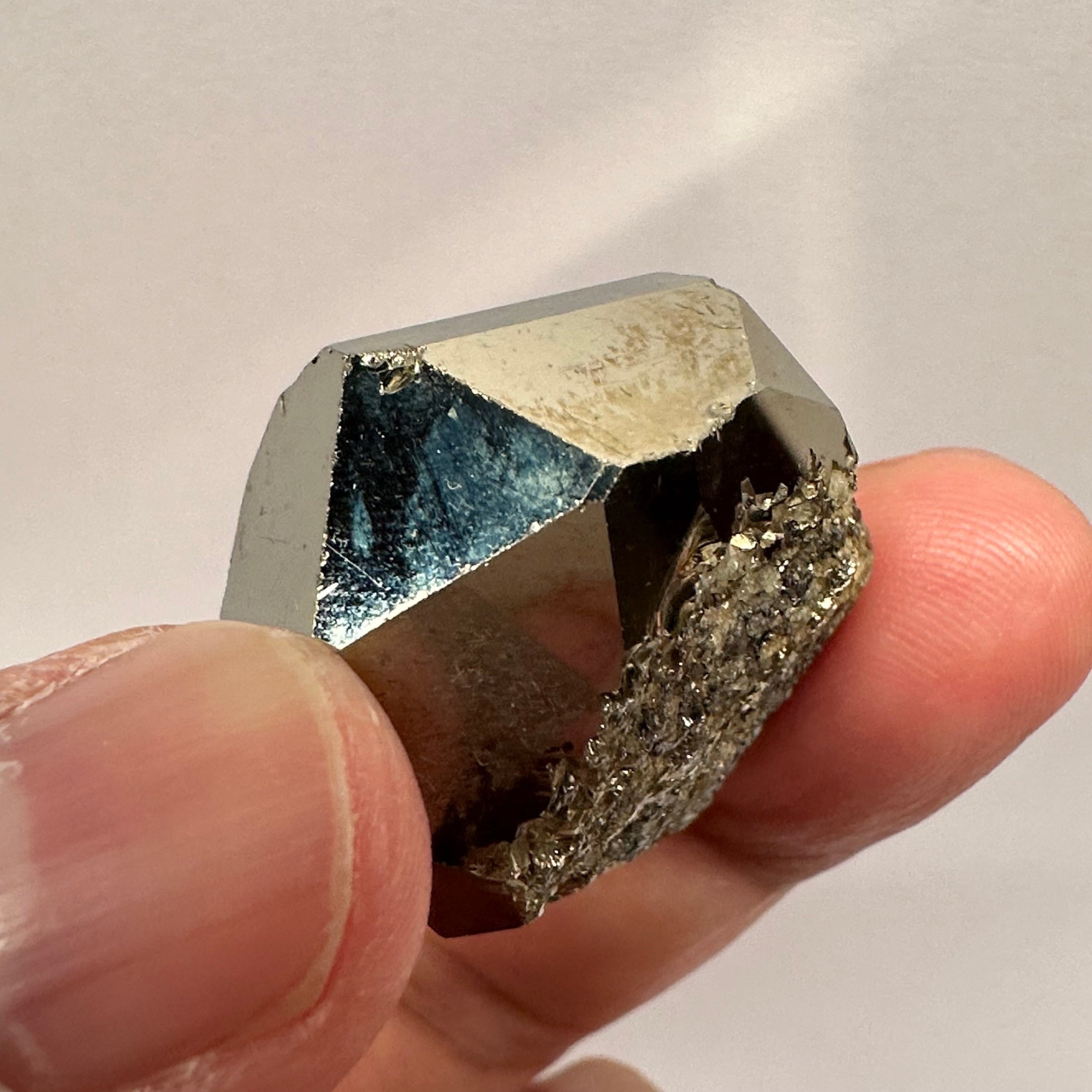 Pyrite, 52.70gm, Merelani, Tanzania, Untreated Unheated, same mines as Tanzanite, natural mirror crystal faces.