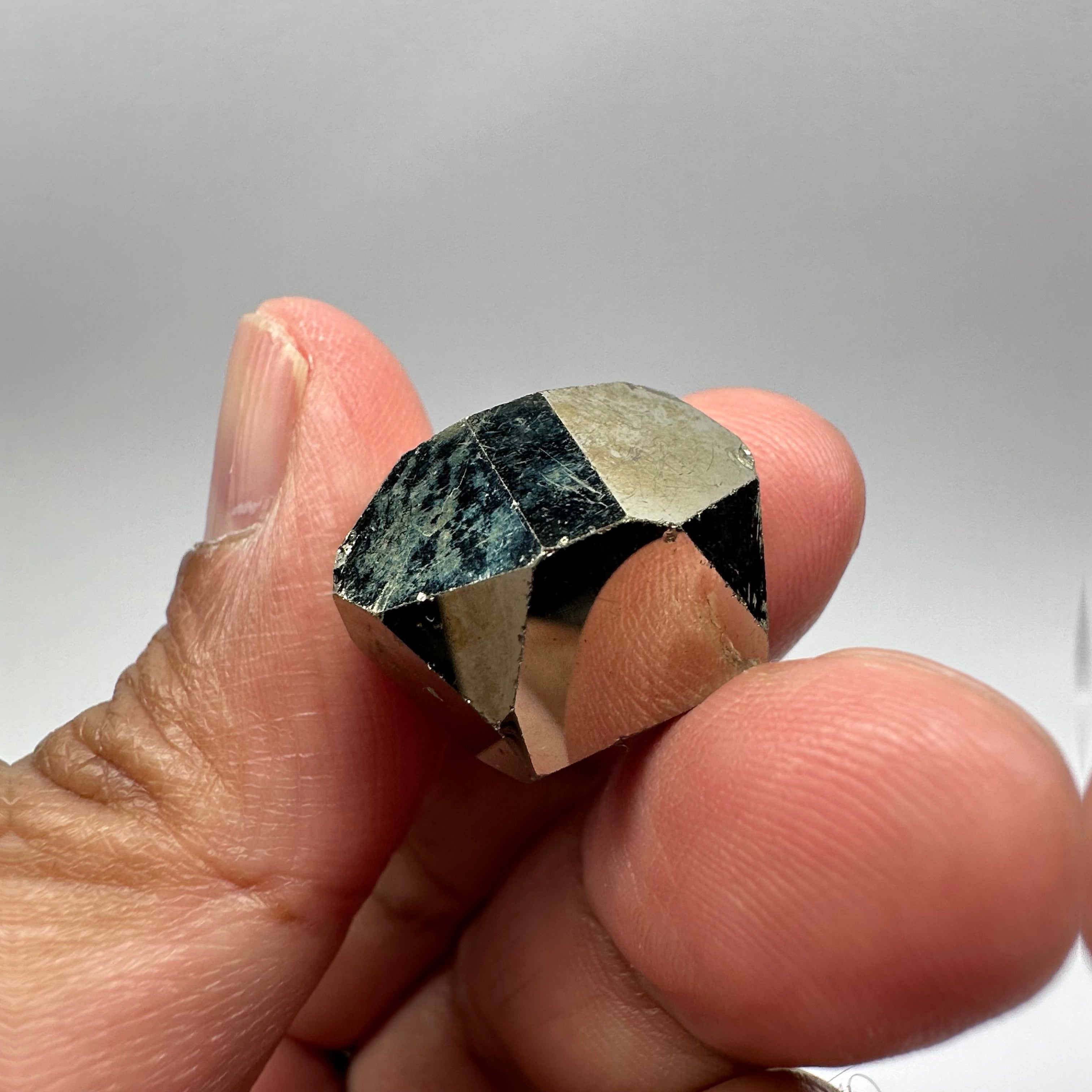 Pyrite, 15.10gm, Merelani, Tanzania, Untreated Unheated, same mines as Tanzanite, natural mirror crystal faces.