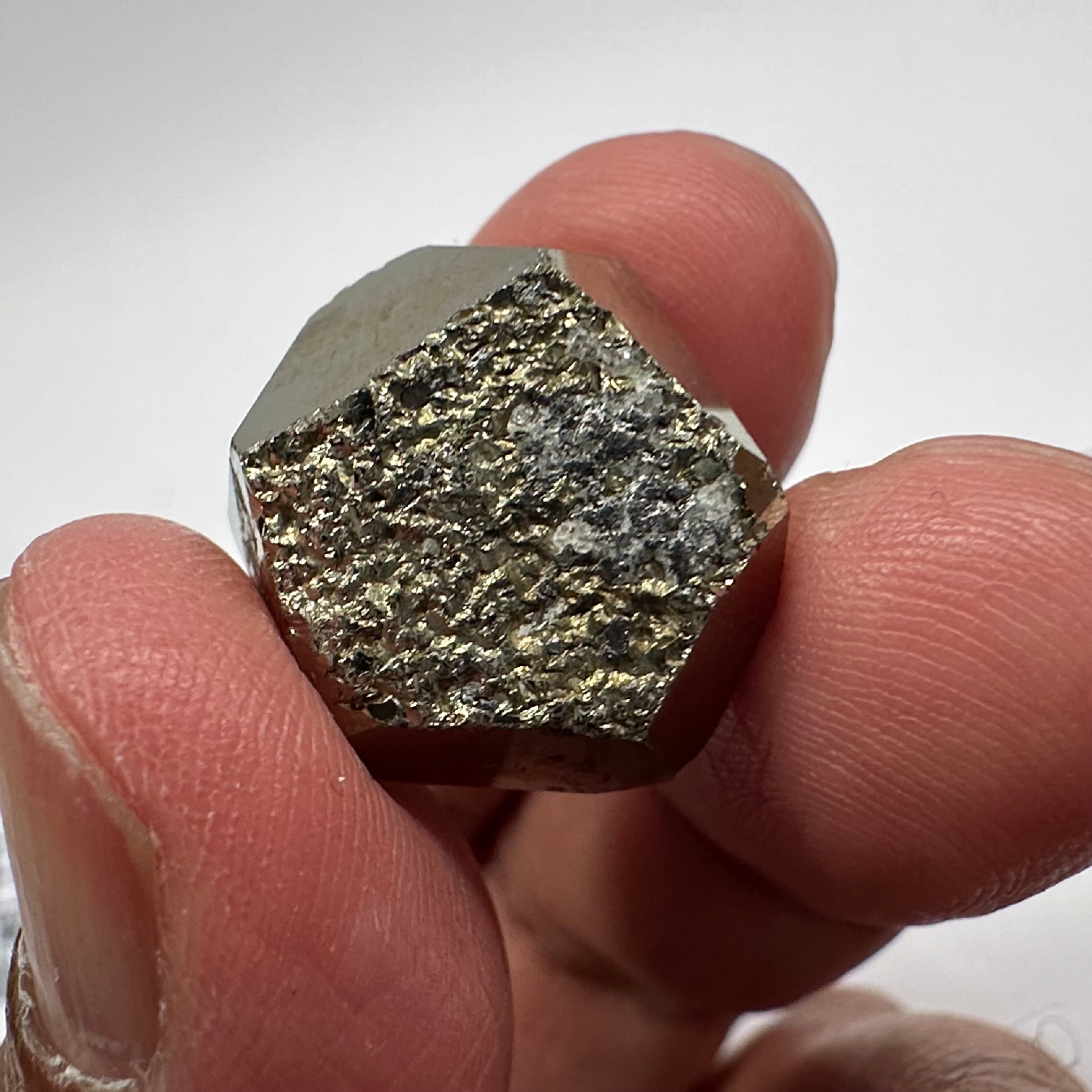 Pyrite, 15.10gm, Merelani, Tanzania, Untreated Unheated, same mines as Tanzanite, natural mirror crystal faces.