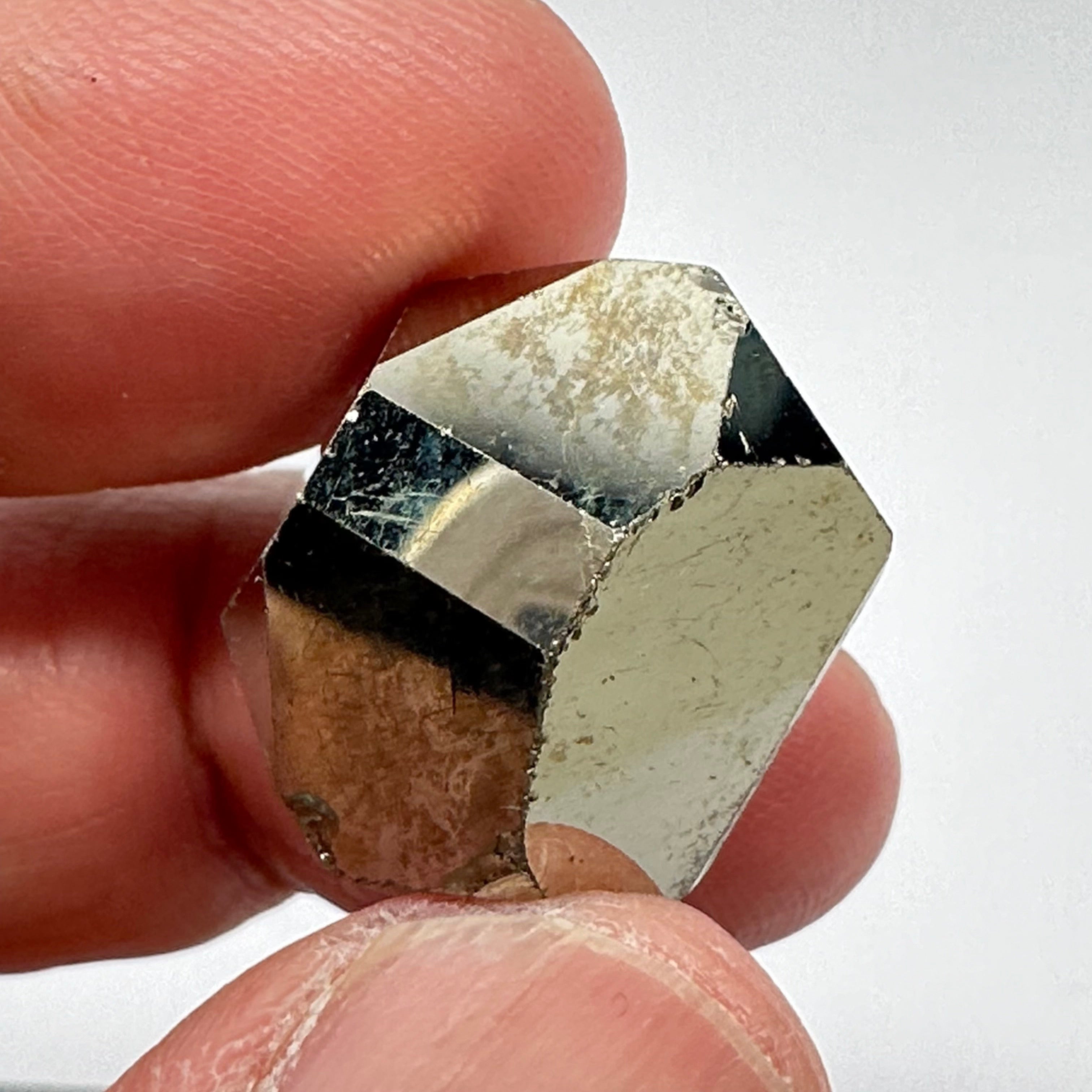 Pyrite, 15.10gm, Merelani, Tanzania, Untreated Unheated, same mines as Tanzanite, natural mirror crystal faces.