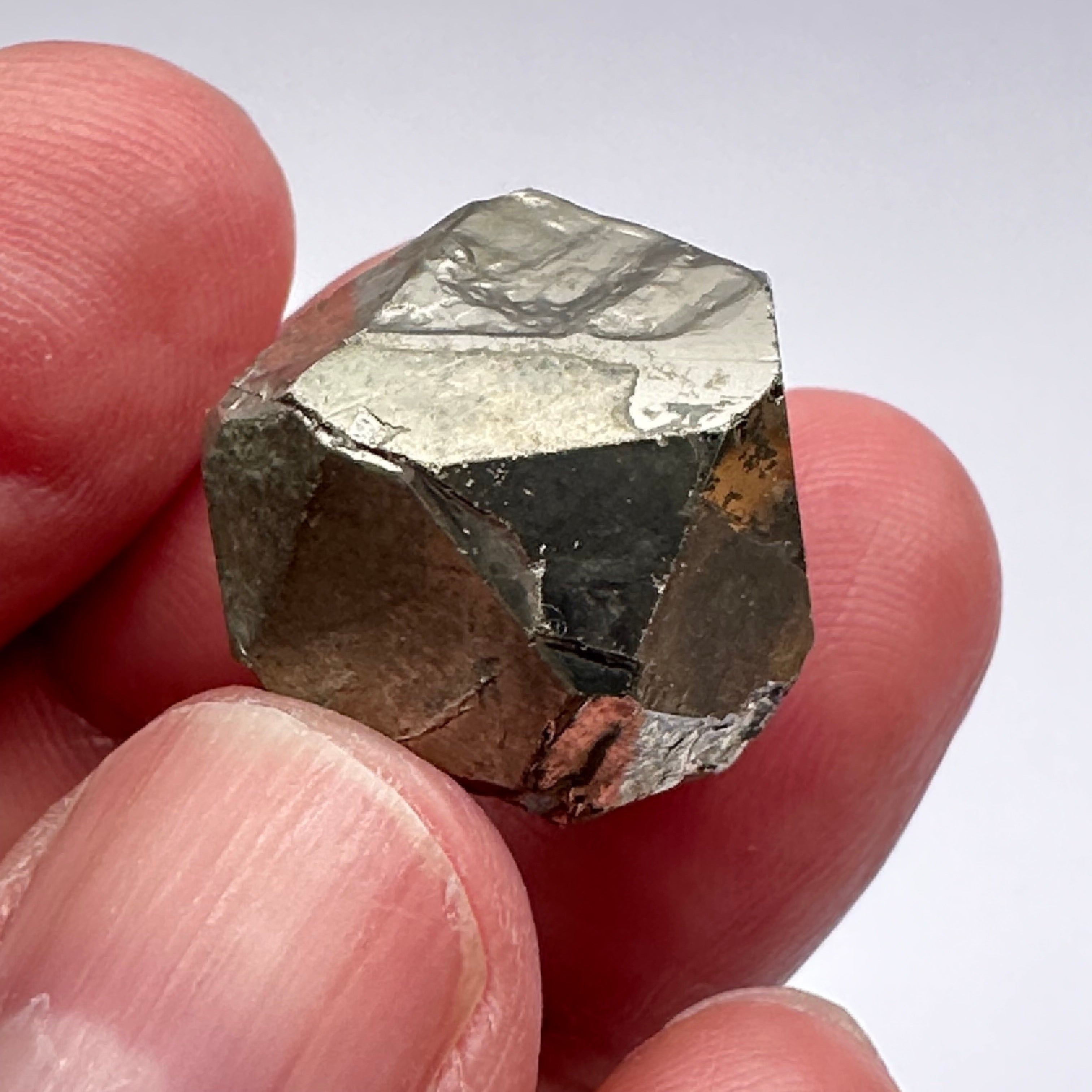 Pyrite, 16.10gm, Merelani, Tanzania, Untreated Unheated, same mines as Tanzanite, natural mirror crystal faces.