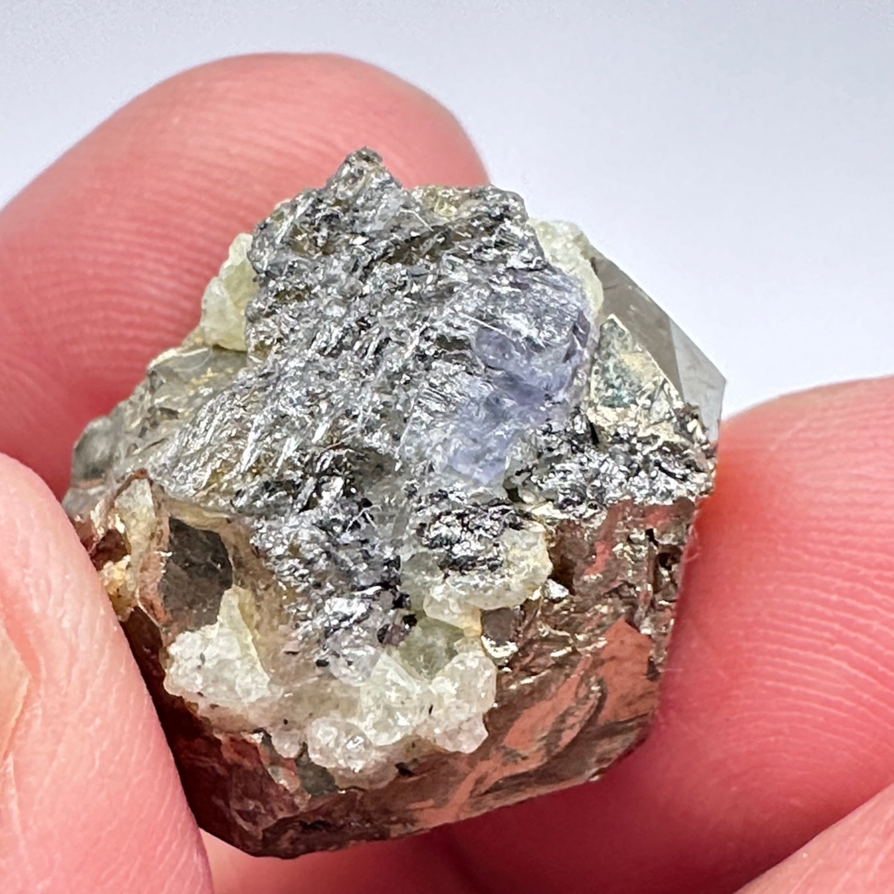 Pyrite, 16.10gm, Merelani, Tanzania, Untreated Unheated, same mines as Tanzanite, natural mirror crystal faces.