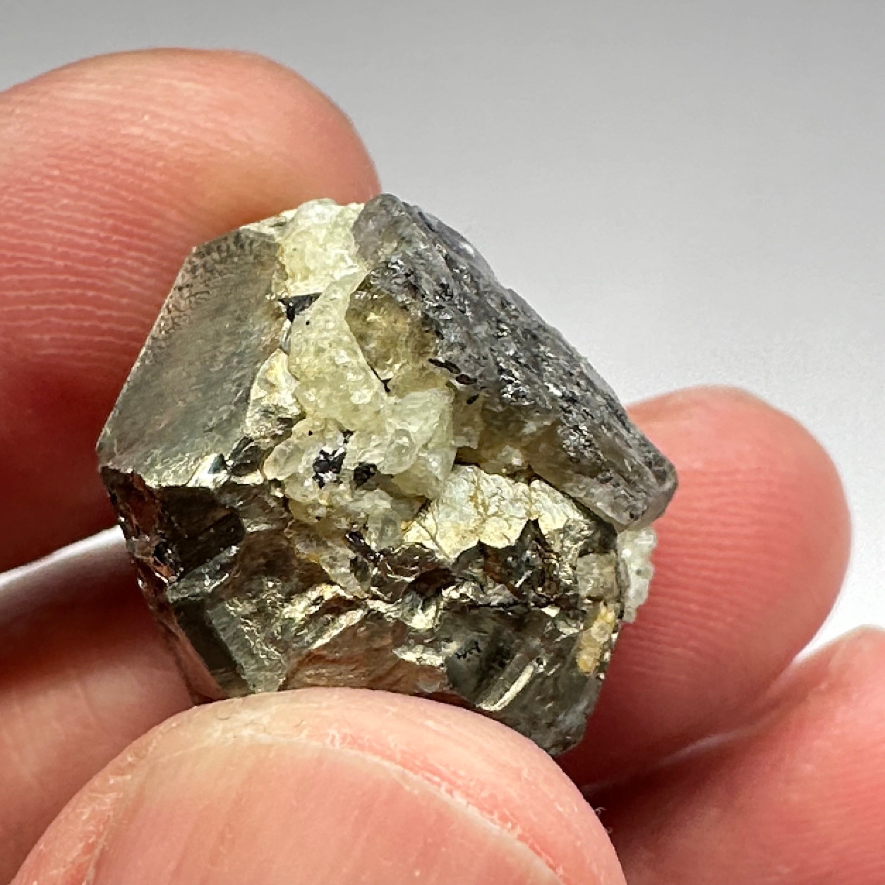 Pyrite, 16.10gm, Merelani, Tanzania, Untreated Unheated, same mines as Tanzanite, natural mirror crystal faces.