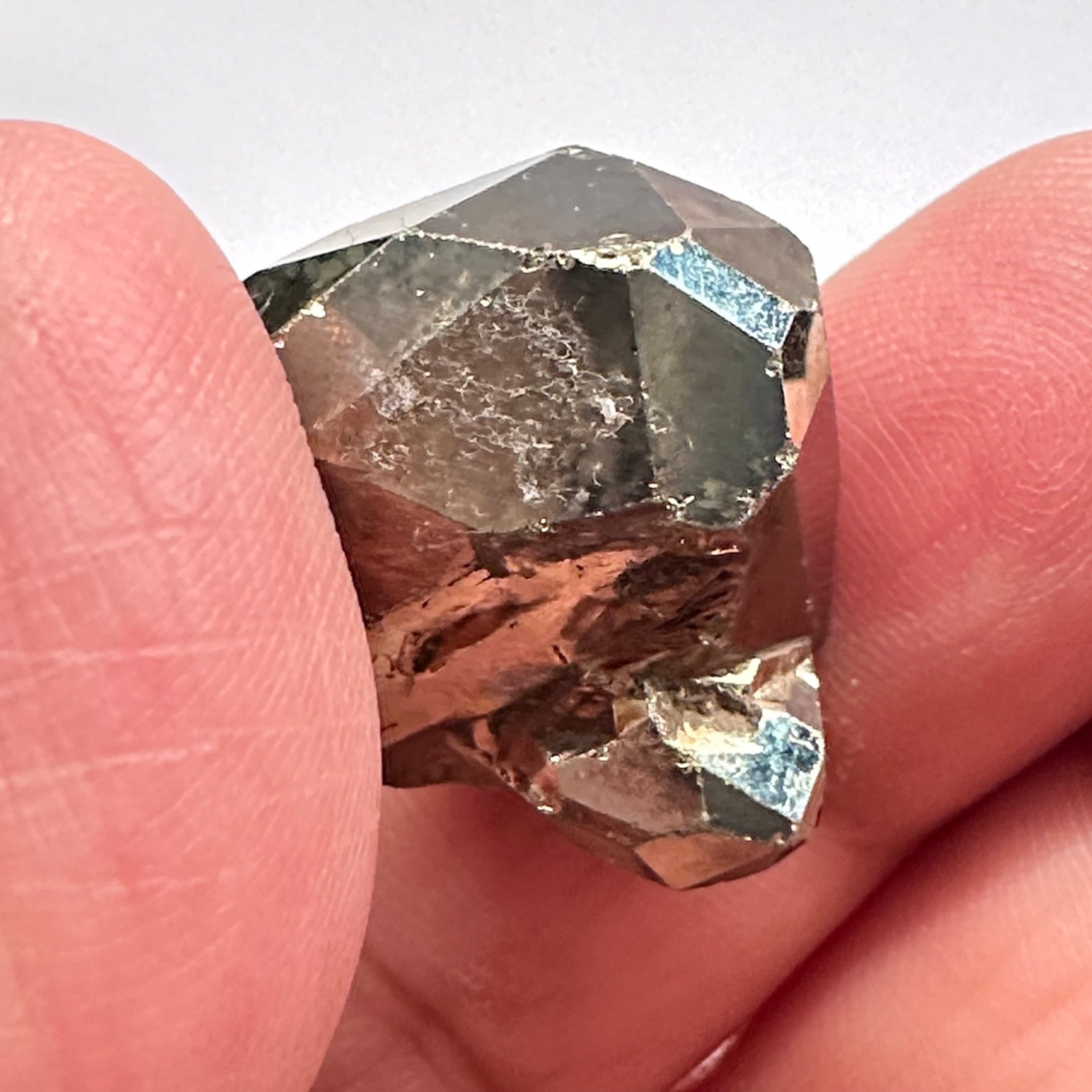 Pyrite, 23.20gm, Merelani, Tanzania, Untreated Unheated, same mines as Tanzanite, natural mirror crystal faces.