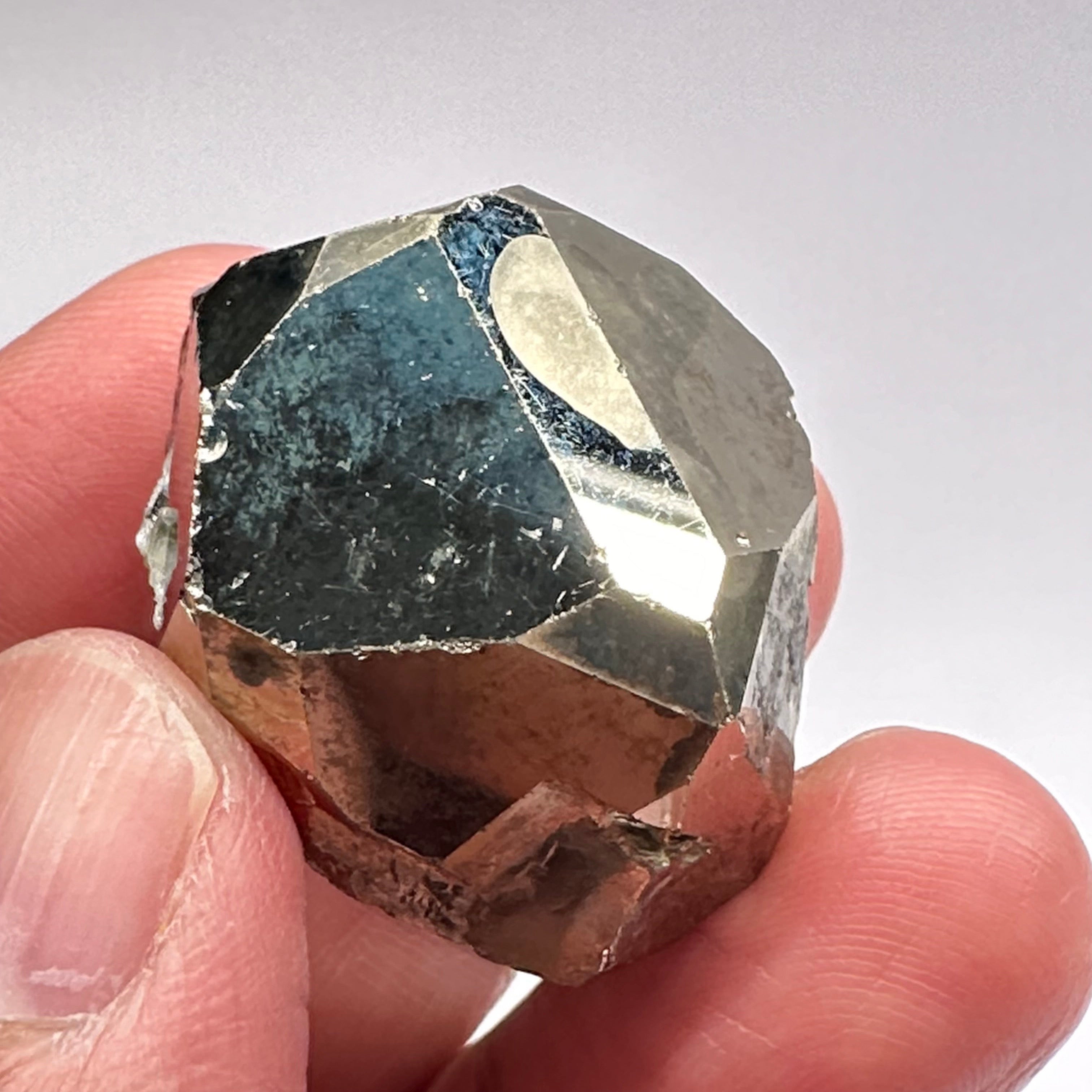 Pyrite, 42.70gm, Merelani, Tanzania, Untreated Unheated, same mines as Tanzanite, natural mirror crystal faces.