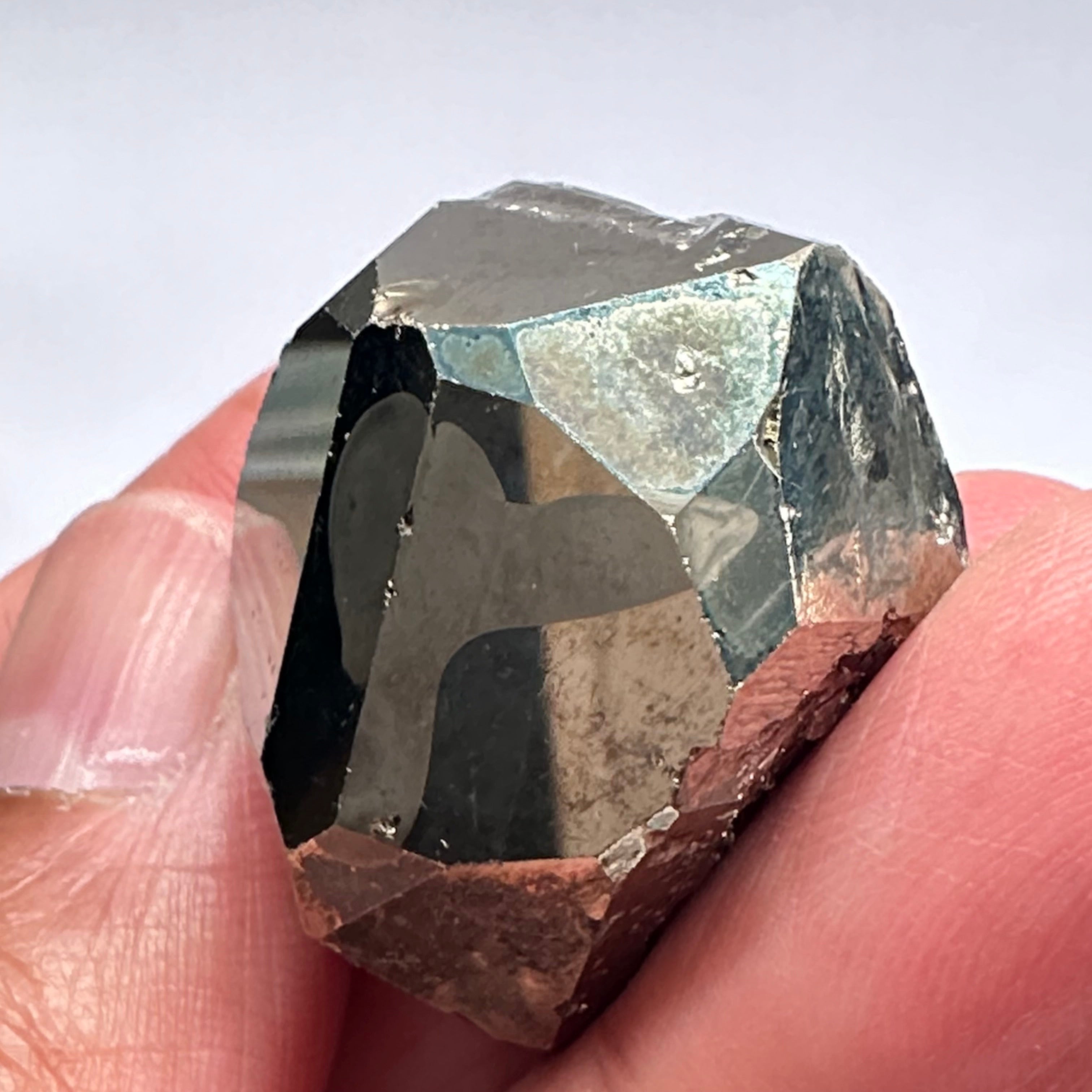 Pyrite, 42.70gm, Merelani, Tanzania, Untreated Unheated, same mines as Tanzanite, natural mirror crystal faces.