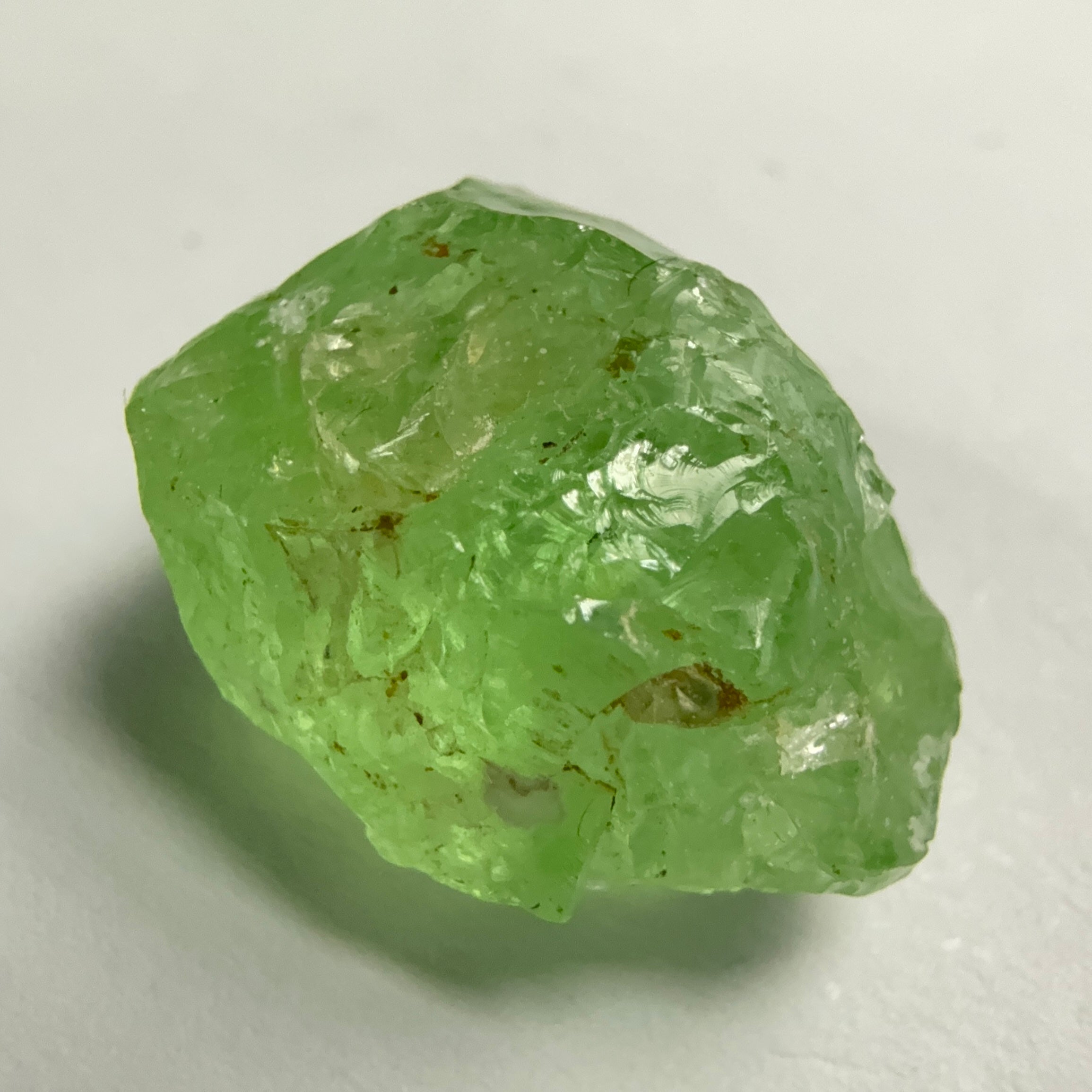 Tsavorite Garnet Cab Grade Rough, has some cracks, 16.29ct, Tanzania, Untreated Unheated