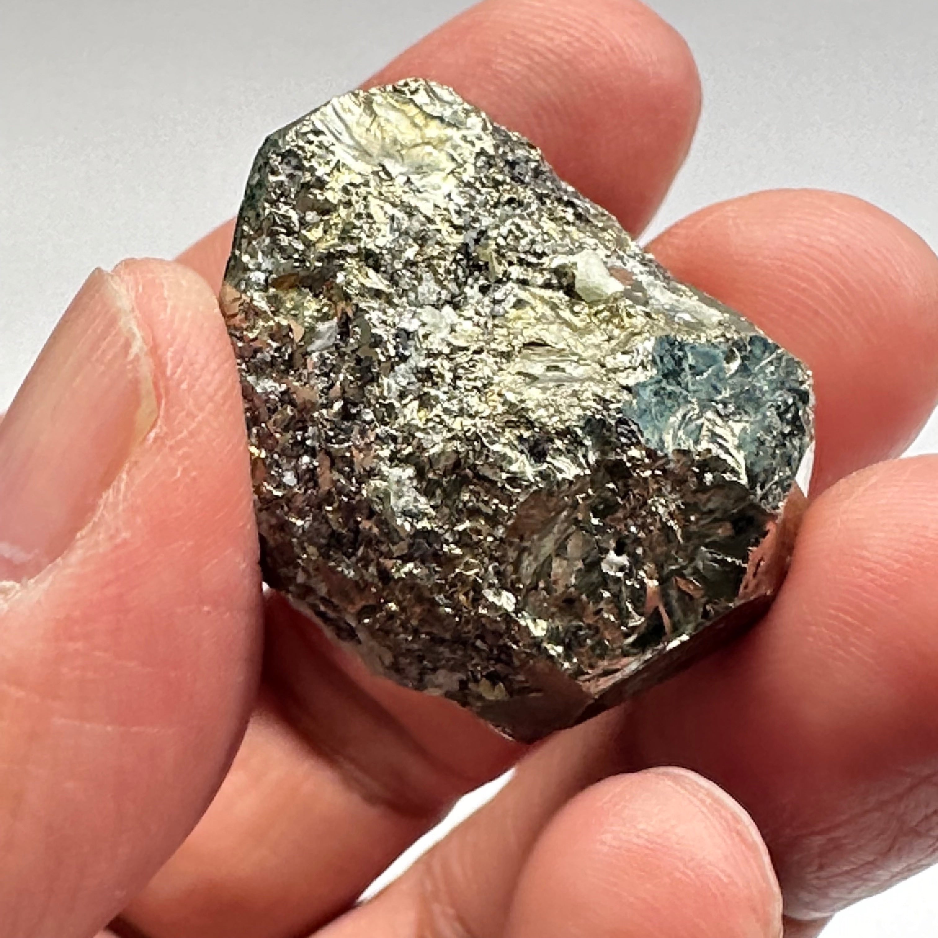 Pyrite, 42.70gm, Merelani, Tanzania, Untreated Unheated, same mines as Tanzanite, natural mirror crystal faces.