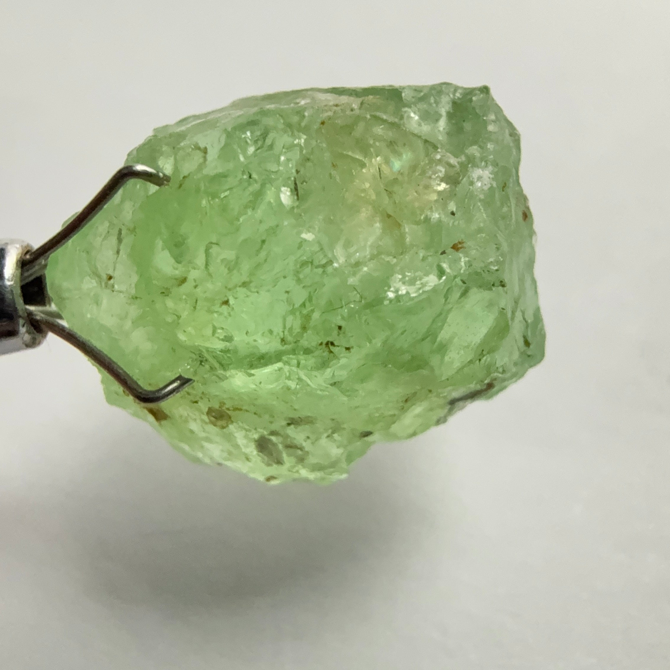 Tsavorite Garnet Cab Grade Rough, has some cracks, 16.29ct, Tanzania, Untreated Unheated