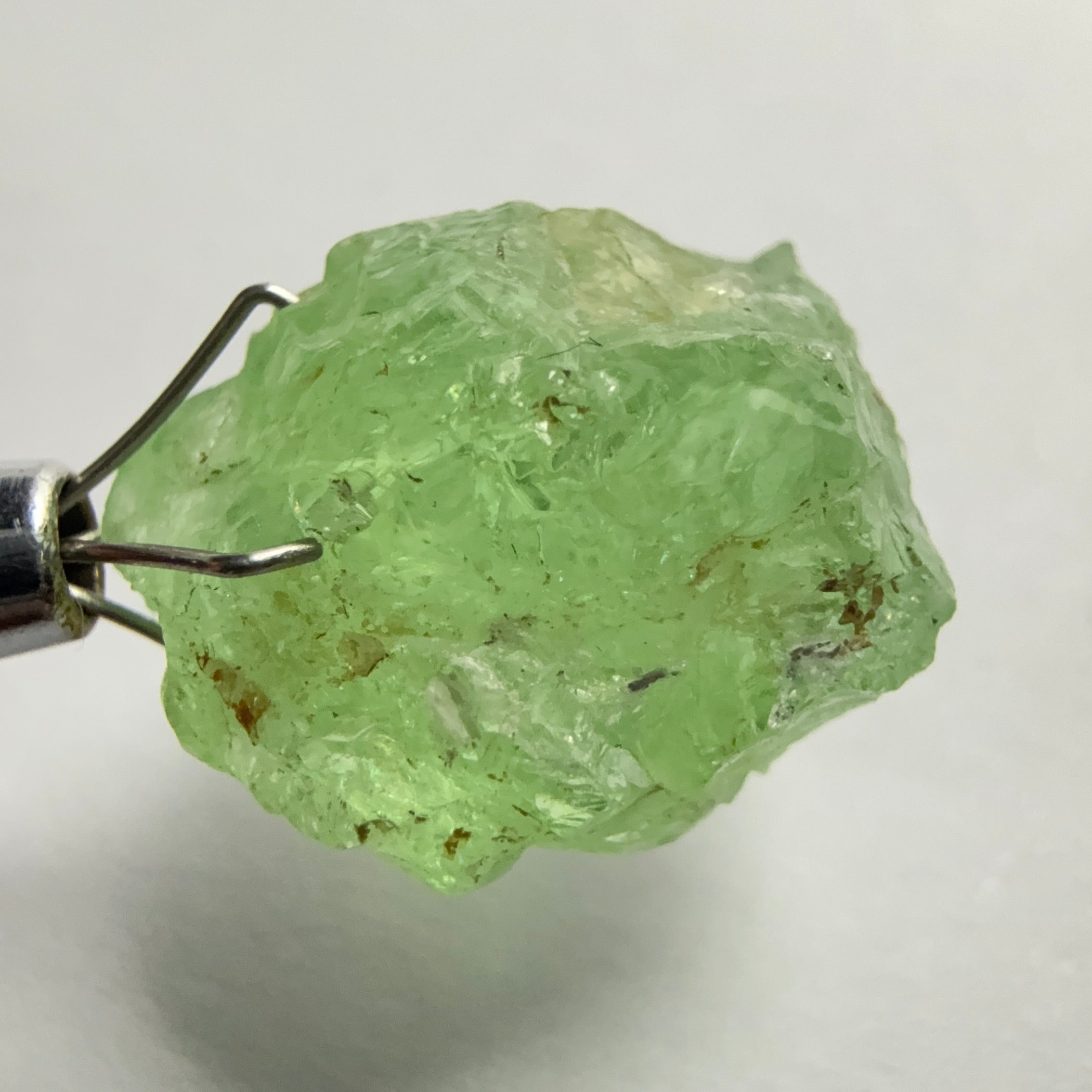 Tsavorite Garnet Cab Grade Rough, has some cracks, 16.29ct, Tanzania, Untreated Unheated