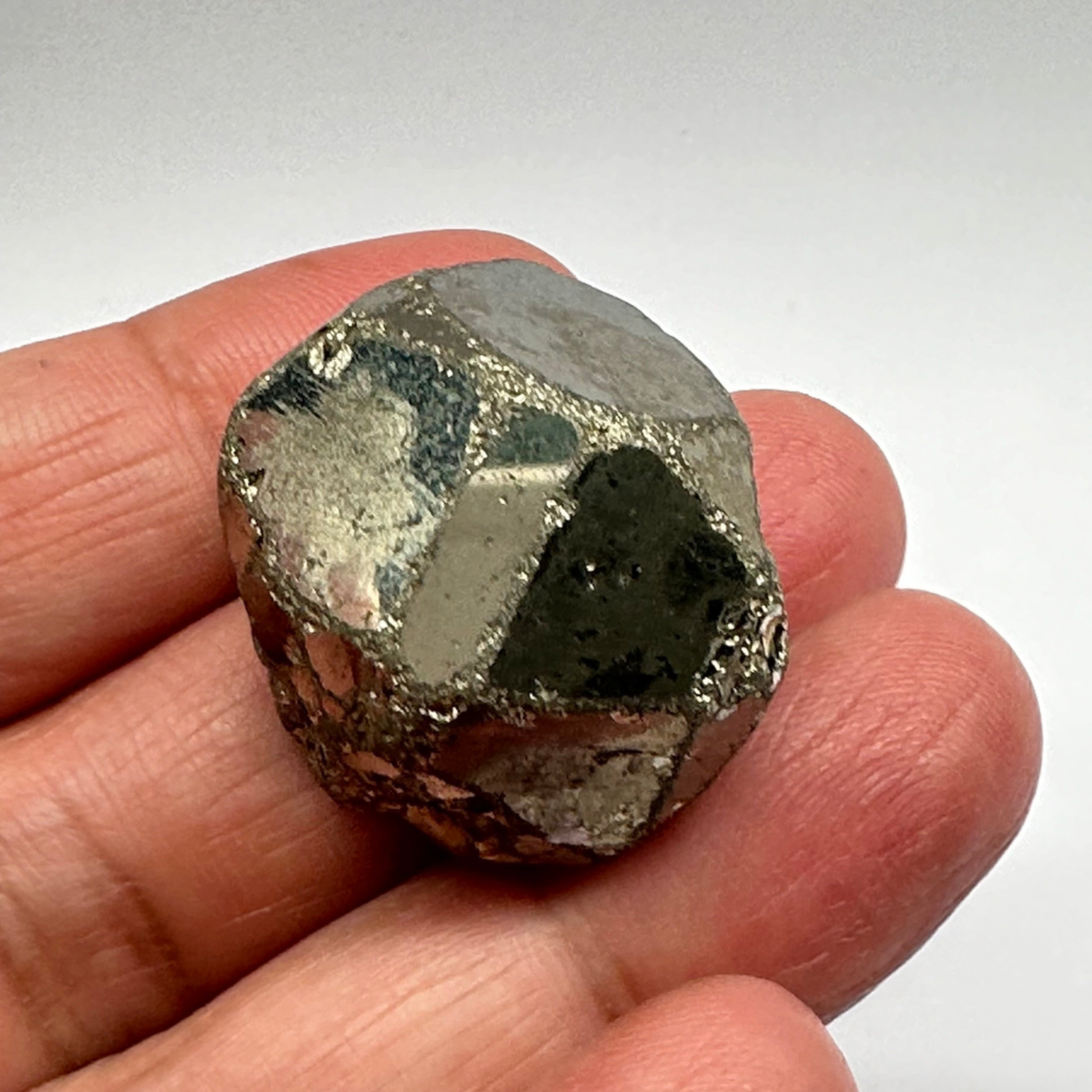 Pyrite, 42.71gm, Merelani, Tanzania, Untreated Unheated, same mines as Tanzanite, natural mirror crystal faces.