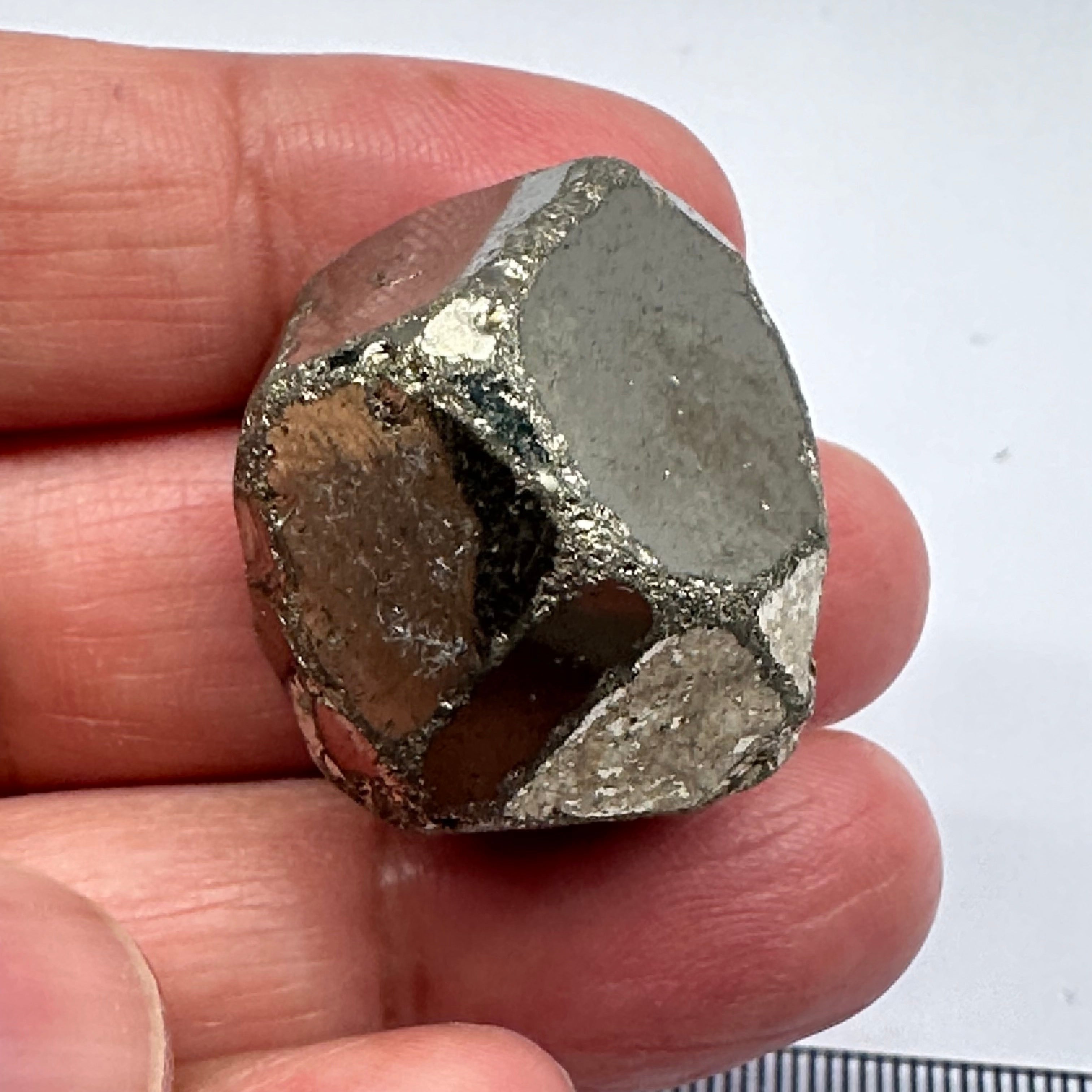 Pyrite, 42.71gm, Merelani, Tanzania, Untreated Unheated, same mines as Tanzanite, natural mirror crystal faces.