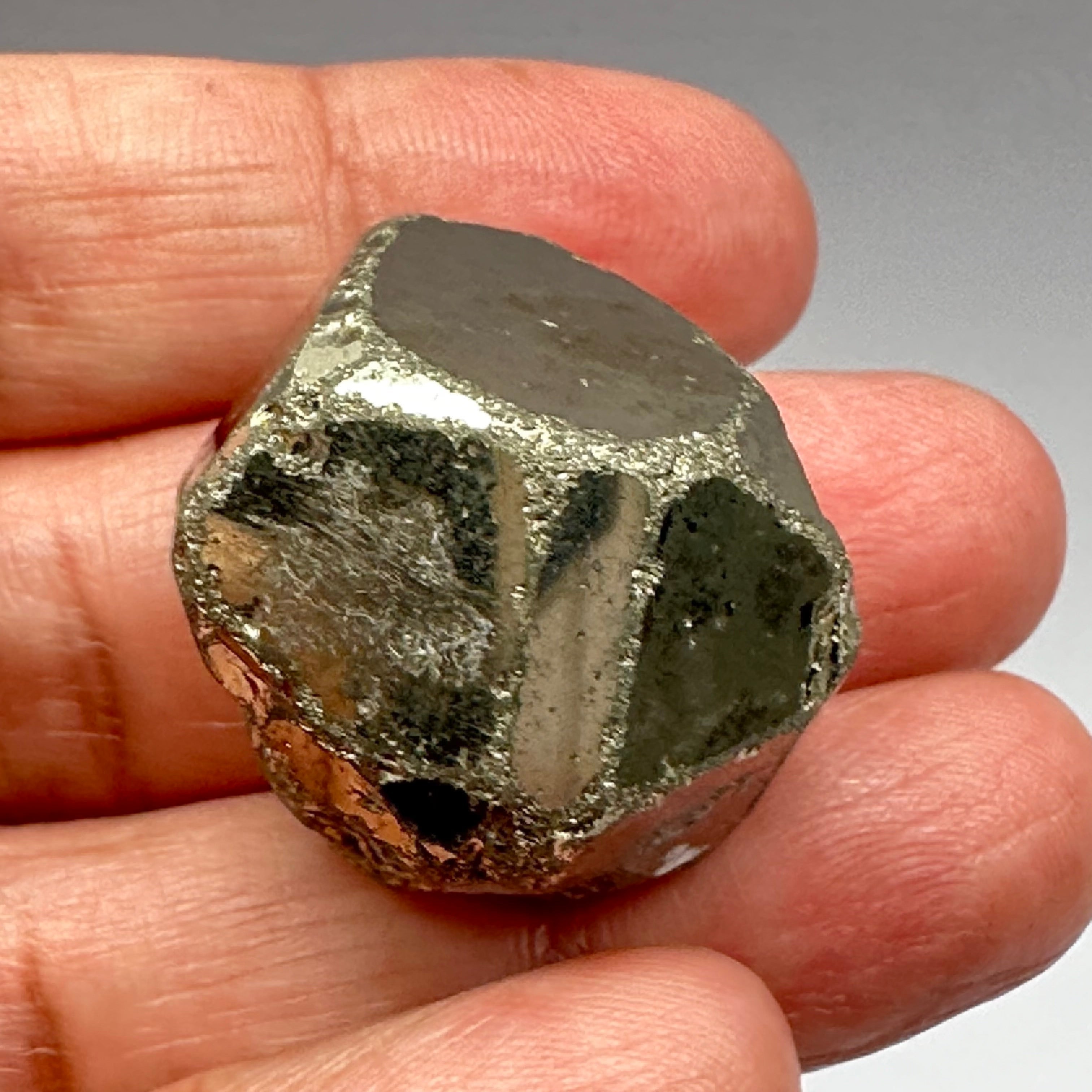 Pyrite, 42.71gm, Merelani, Tanzania, Untreated Unheated, same mines as Tanzanite, natural mirror crystal faces.