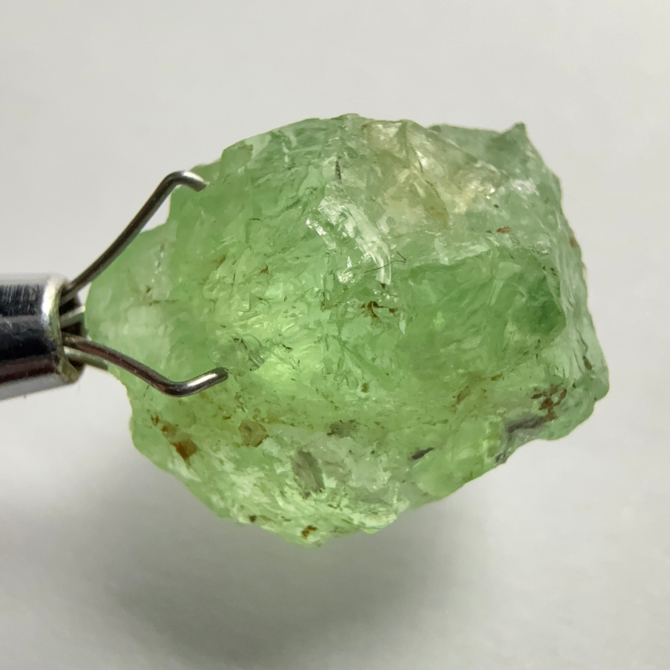 Tsavorite Garnet Cab Grade Rough, has some cracks, 16.29ct, Tanzania, Untreated Unheated