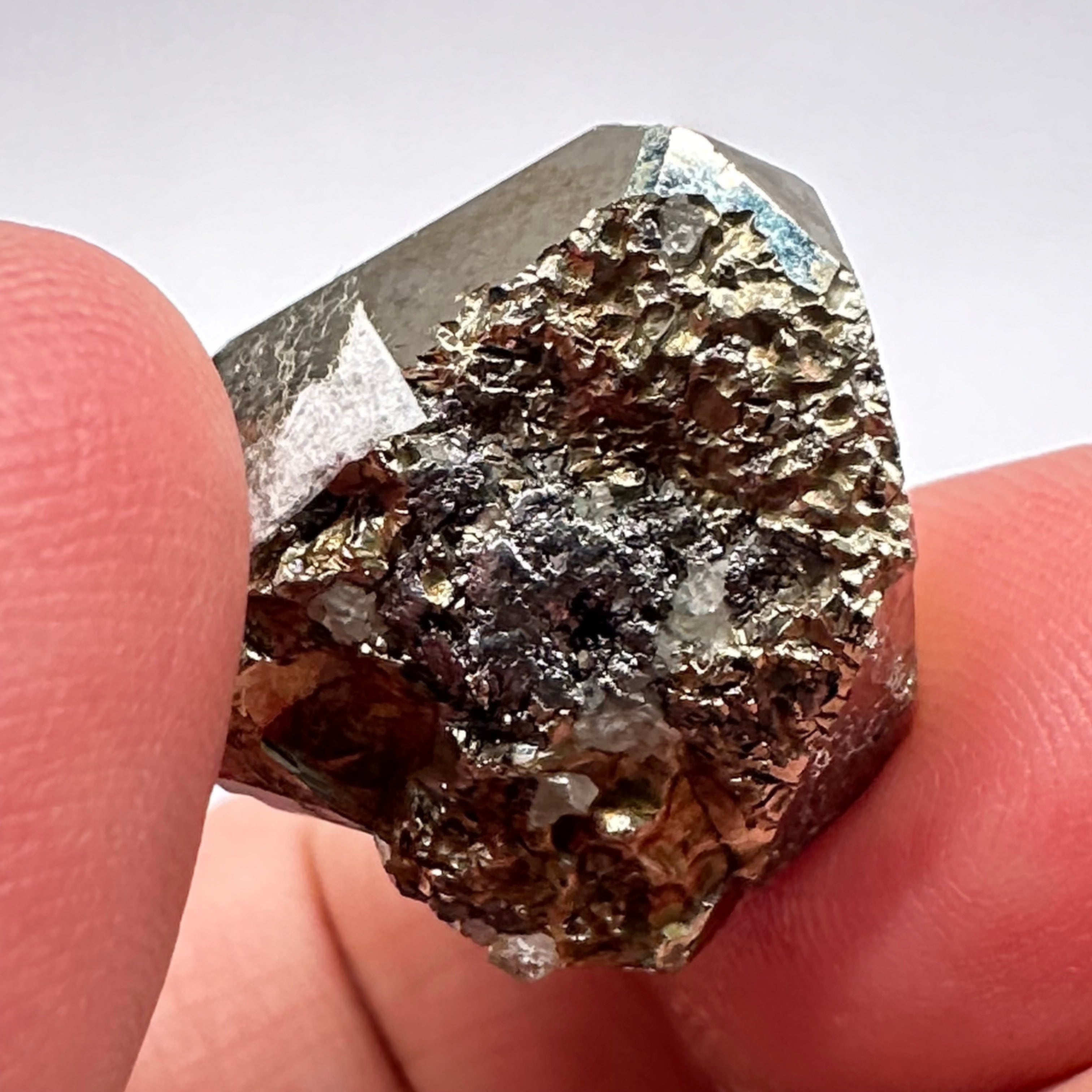 Pyrite, 17.40gm, Merelani, Tanzania, Untreated Unheated, same mines as Tanzanite, natural mirror crystal faces.