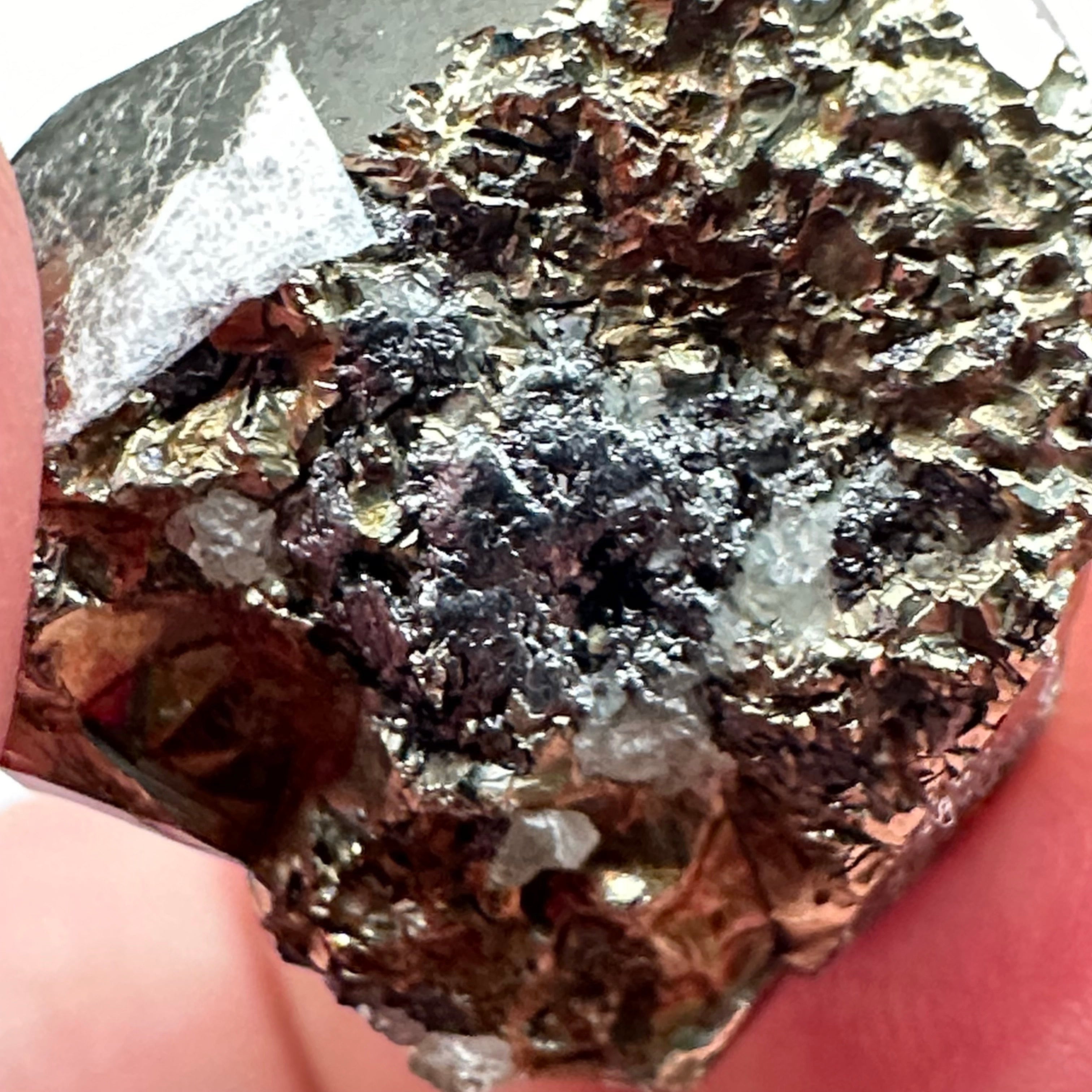 Pyrite, 17.40gm, Merelani, Tanzania, Untreated Unheated, same mines as Tanzanite, natural mirror crystal faces.