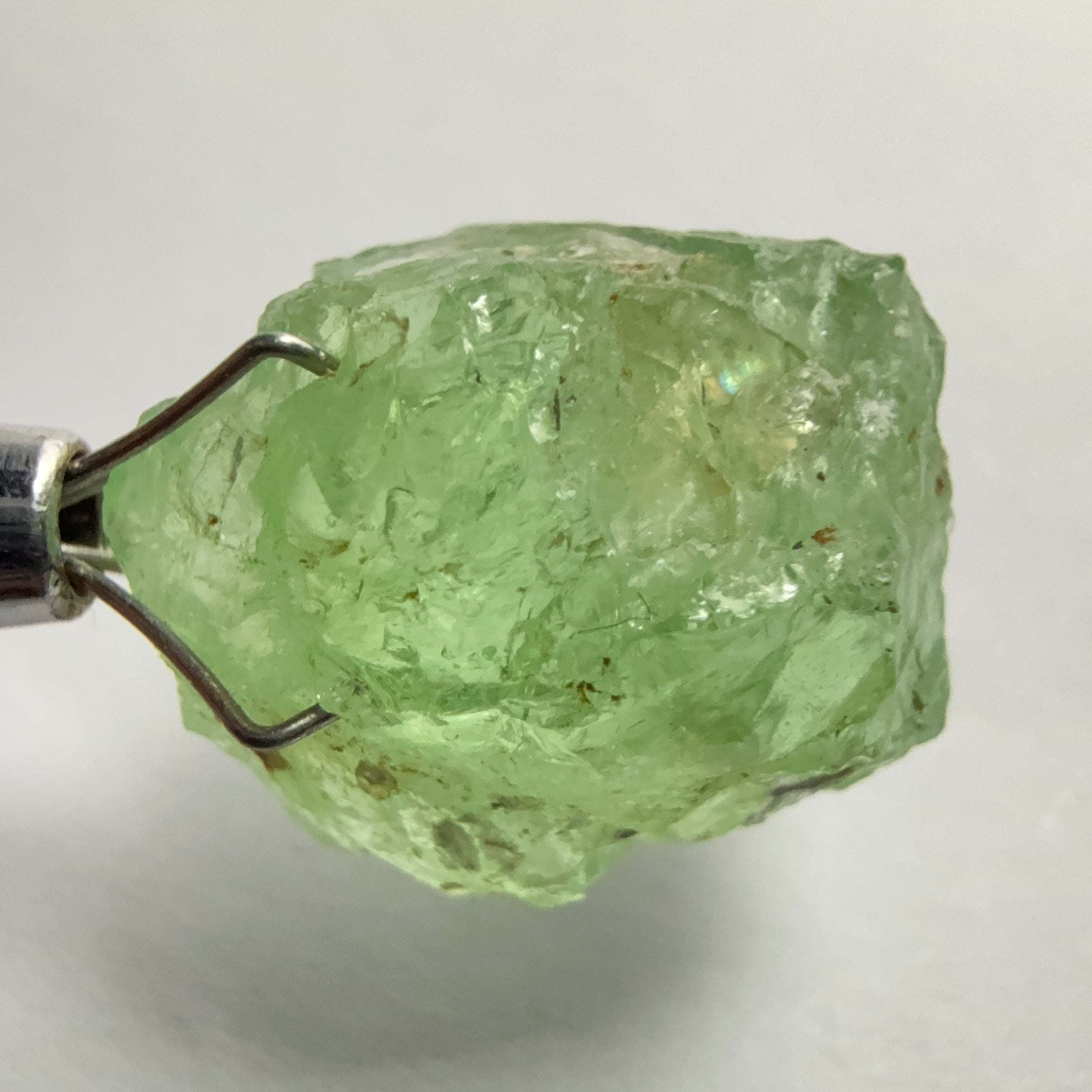 Tsavorite Garnet Cab Grade Rough, has some cracks, 16.29ct, Tanzania, Untreated Unheated