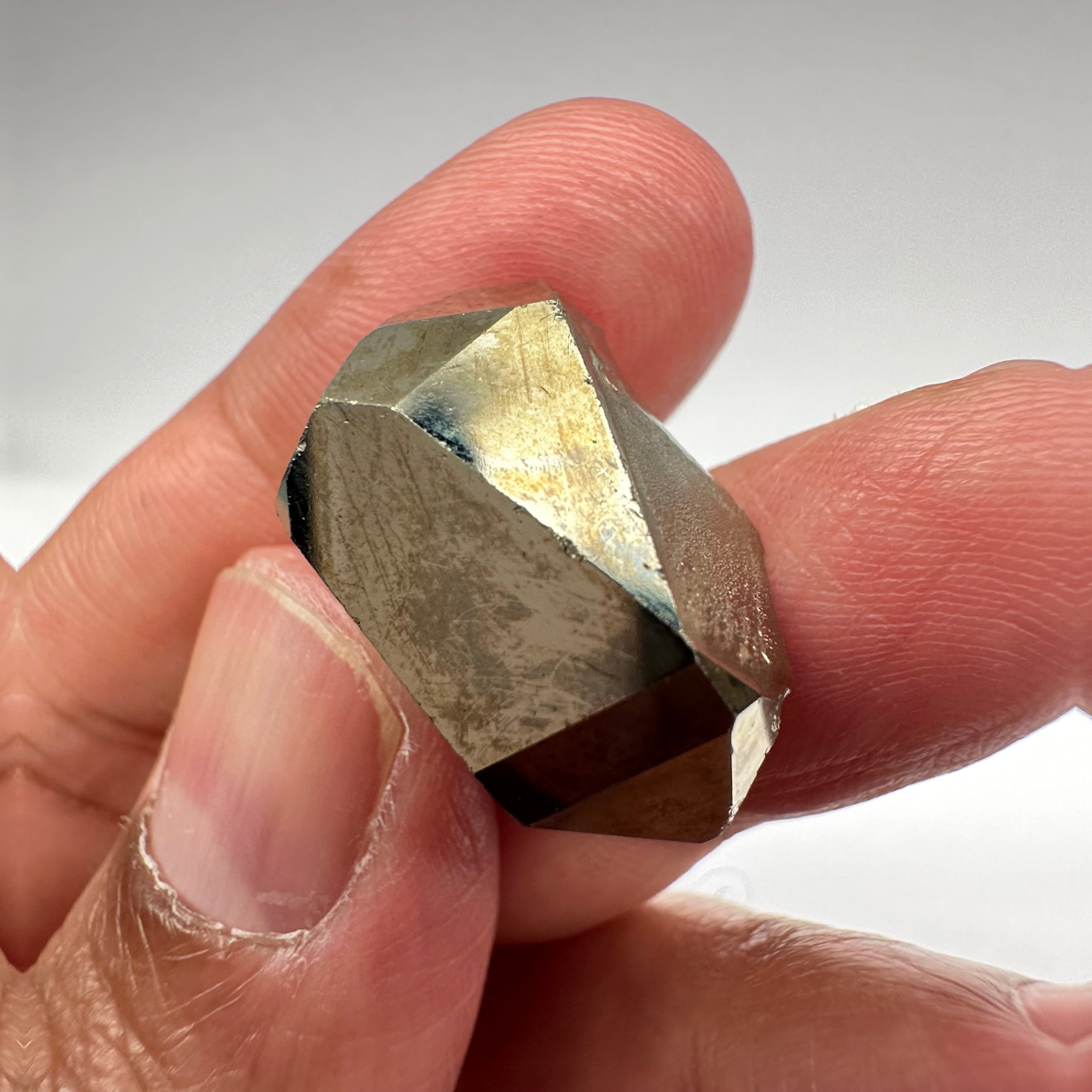 Pyrite, 13.60gm, Merelani, Tanzania, Untreated Unheated, same mines as Tanzanite, natural mirror crystal faces.