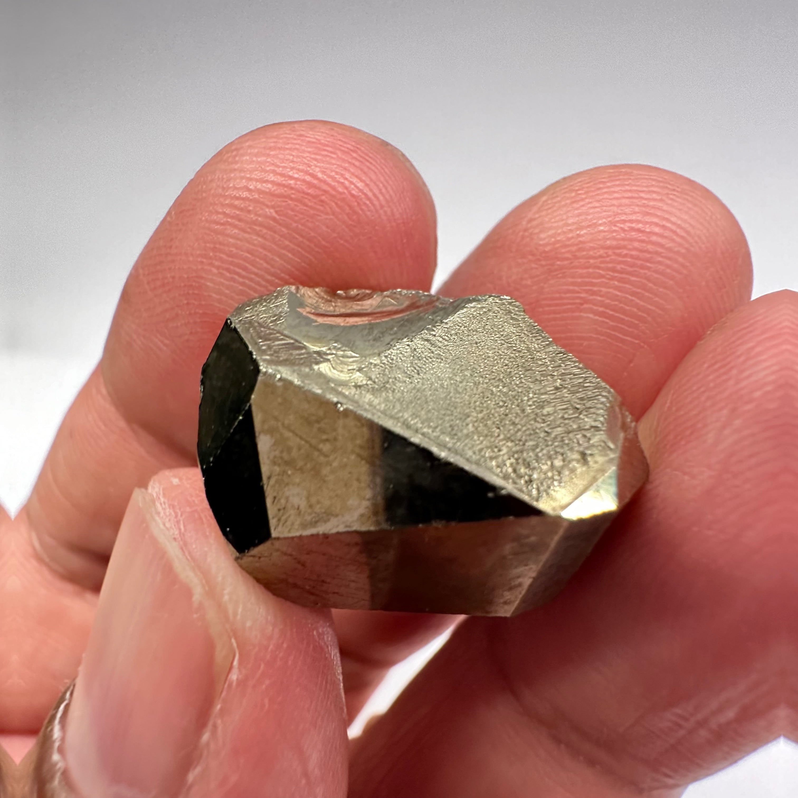 Pyrite, 13.60gm, Merelani, Tanzania, Untreated Unheated, same mines as Tanzanite, natural mirror crystal faces.