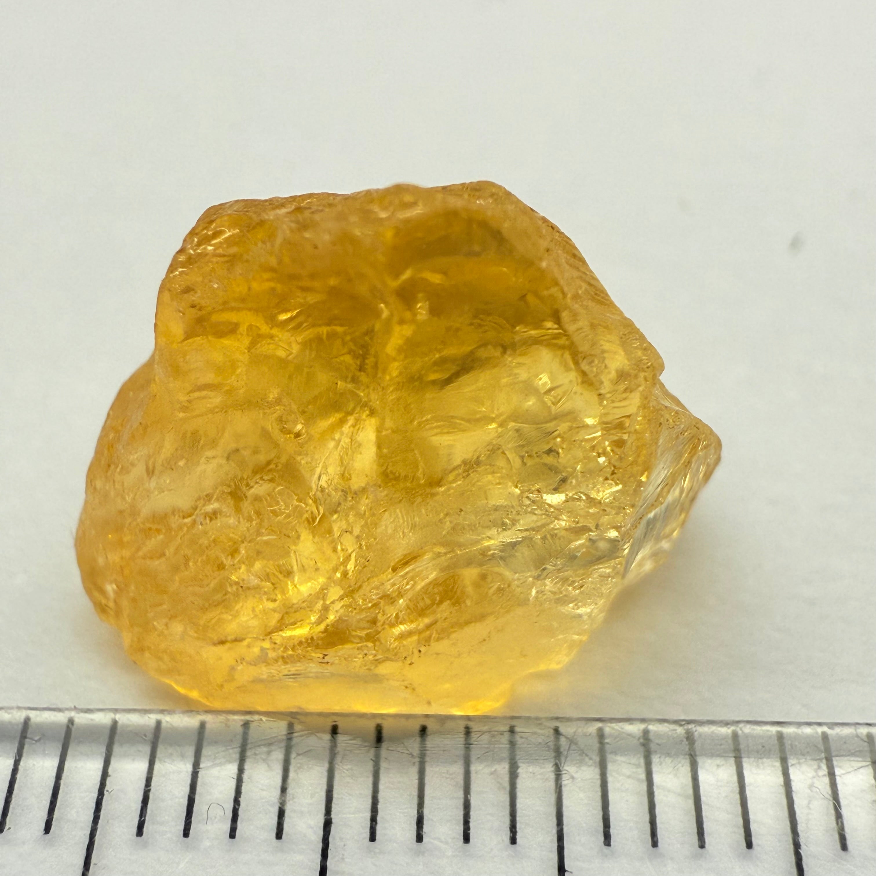 Citrine, 10.46ct, Zambia, Untreated Unheated, See shape, slight crack on skin going in a few mm, will cut out without and loss, it’s at the back tip, rest is VVS-IF