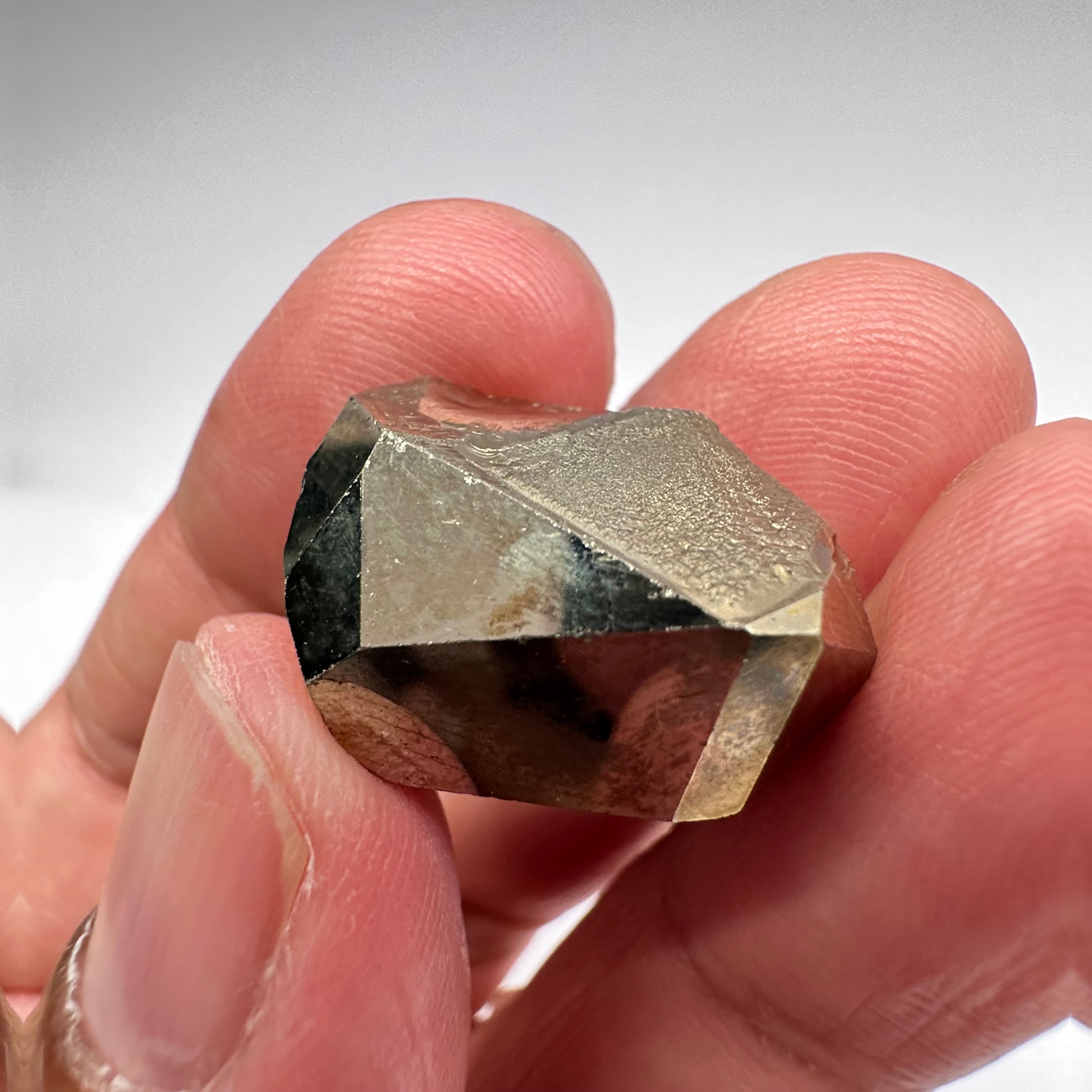 Pyrite, 13.60gm, Merelani, Tanzania, Untreated Unheated, same mines as Tanzanite, natural mirror crystal faces.