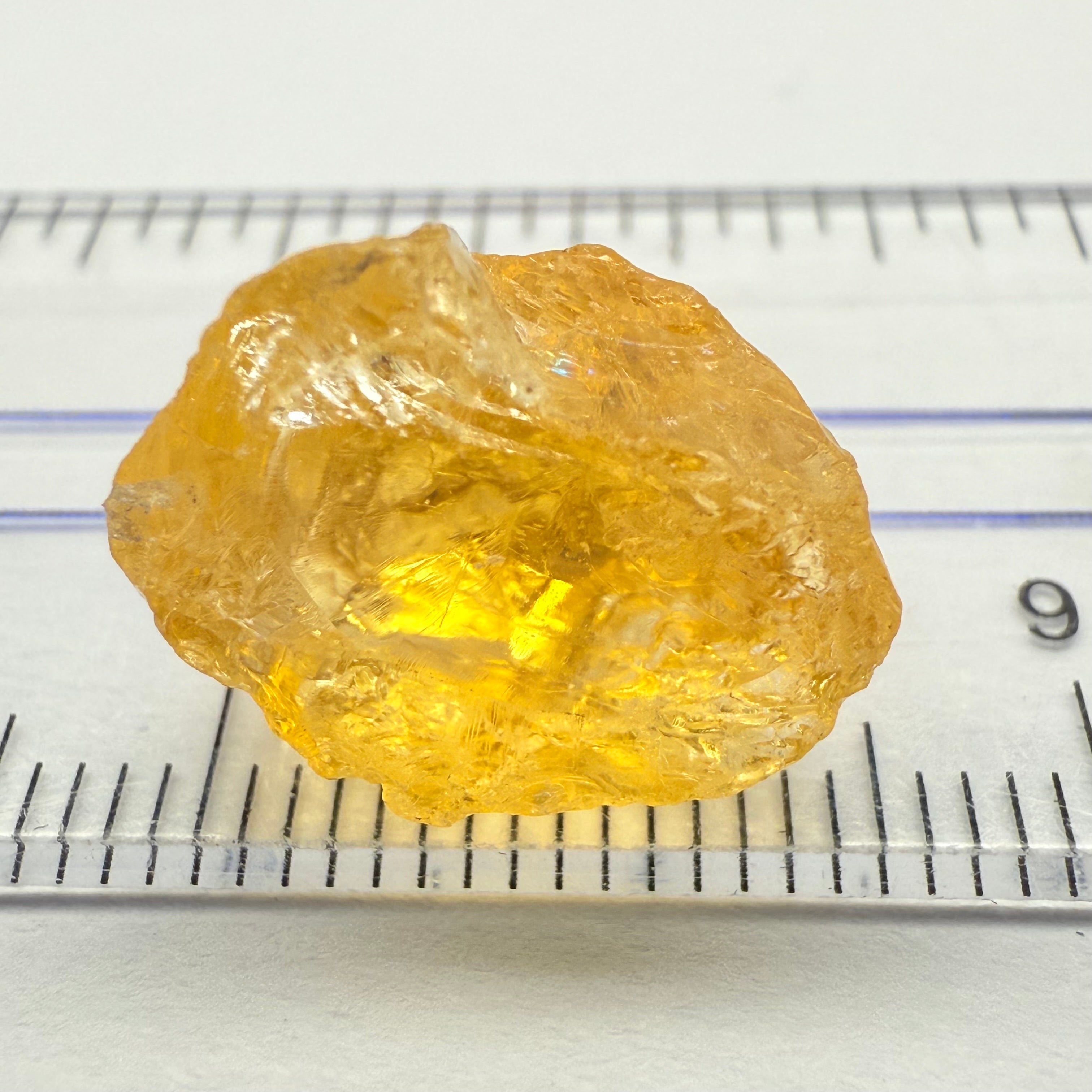 Citrine, 10.46ct, Zambia, Untreated Unheated, See shape, slight crack on skin going in a few mm, will cut out without and loss, it’s at the back tip, rest is VVS-IF
