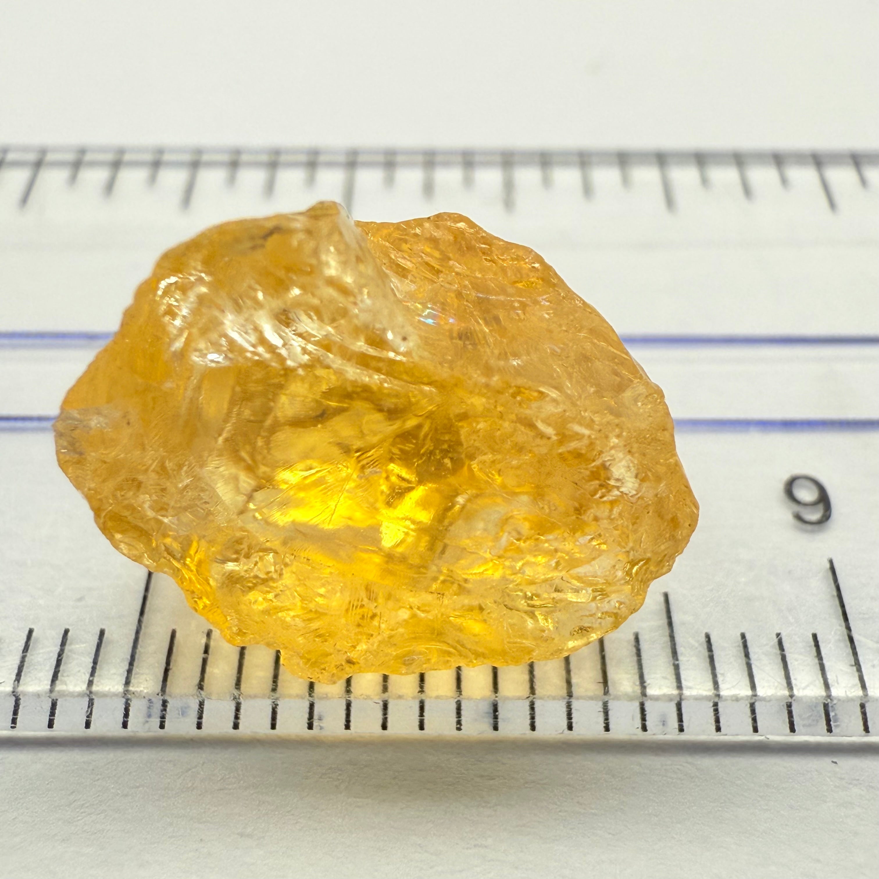 Citrine, 10.46ct, Zambia, Untreated Unheated, See shape, slight crack on skin going in a few mm, will cut out without and loss, it’s at the back tip, rest is VVS-IF