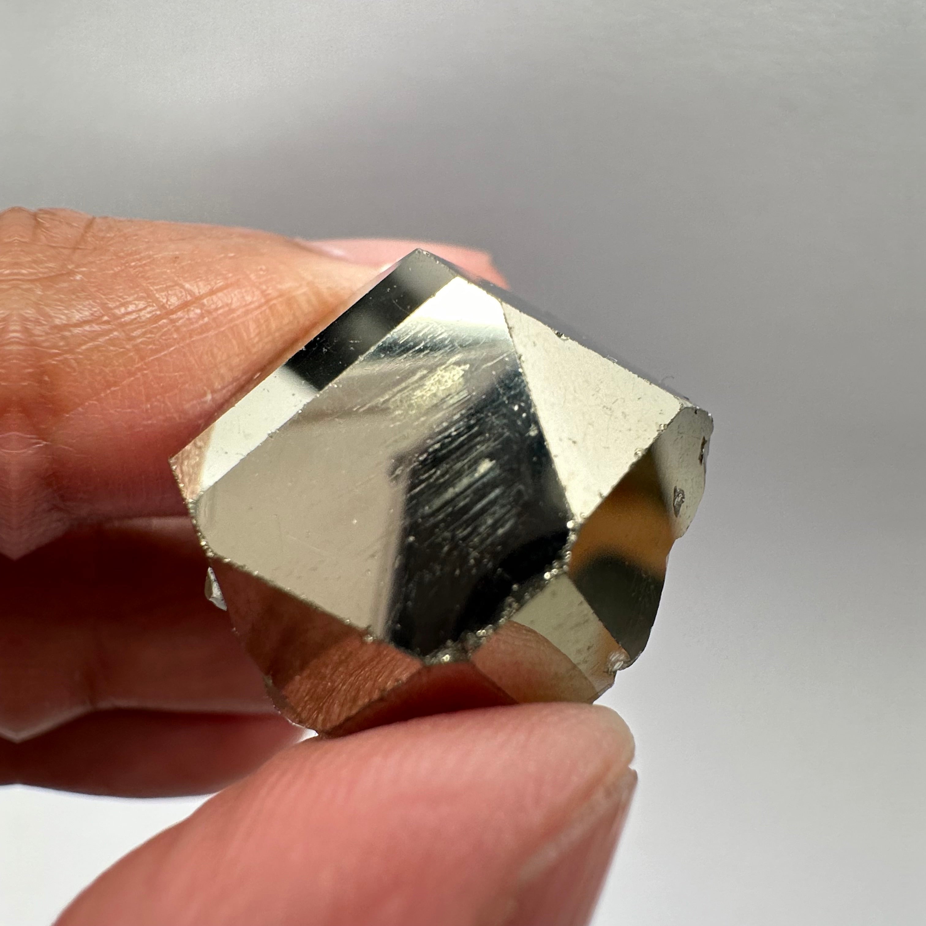 Pyrite, 15.30gm, Merelani, Tanzania, Untreated Unheated, same mines as Tanzanite, natural mirror crystal faces.