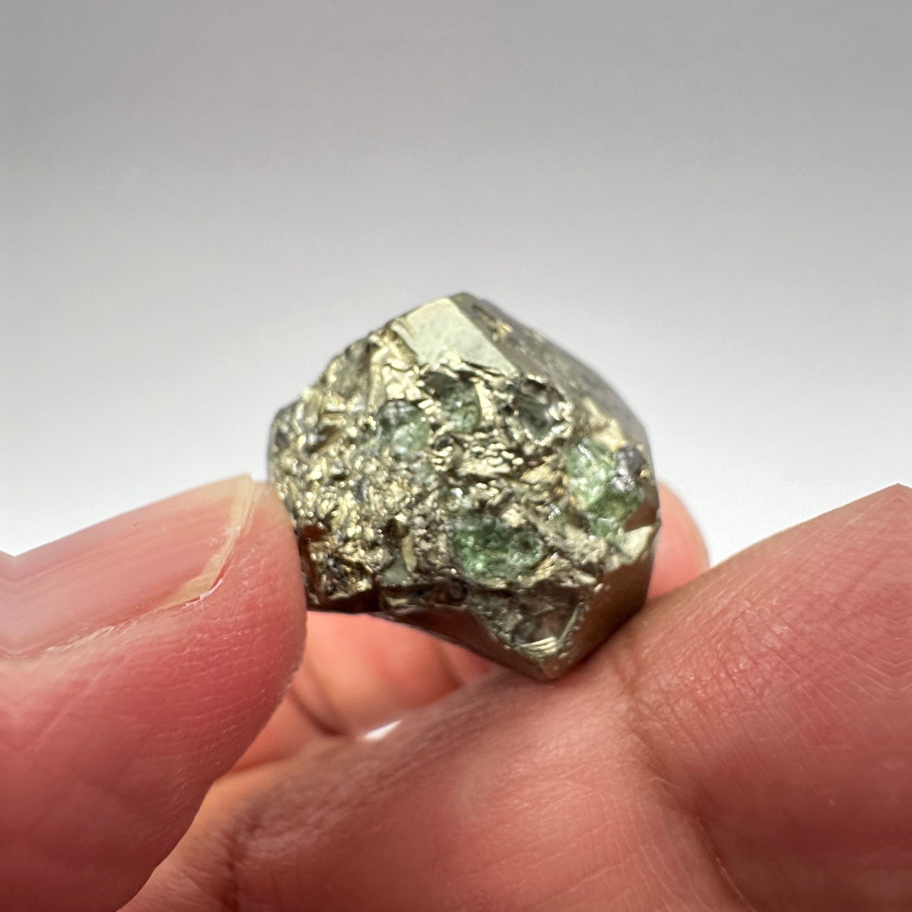 Pyrite, 17.50gm, Merelani, Tanzania, Untreated Unheated, same mines as Tanzanite, natural mirror crystal faces.