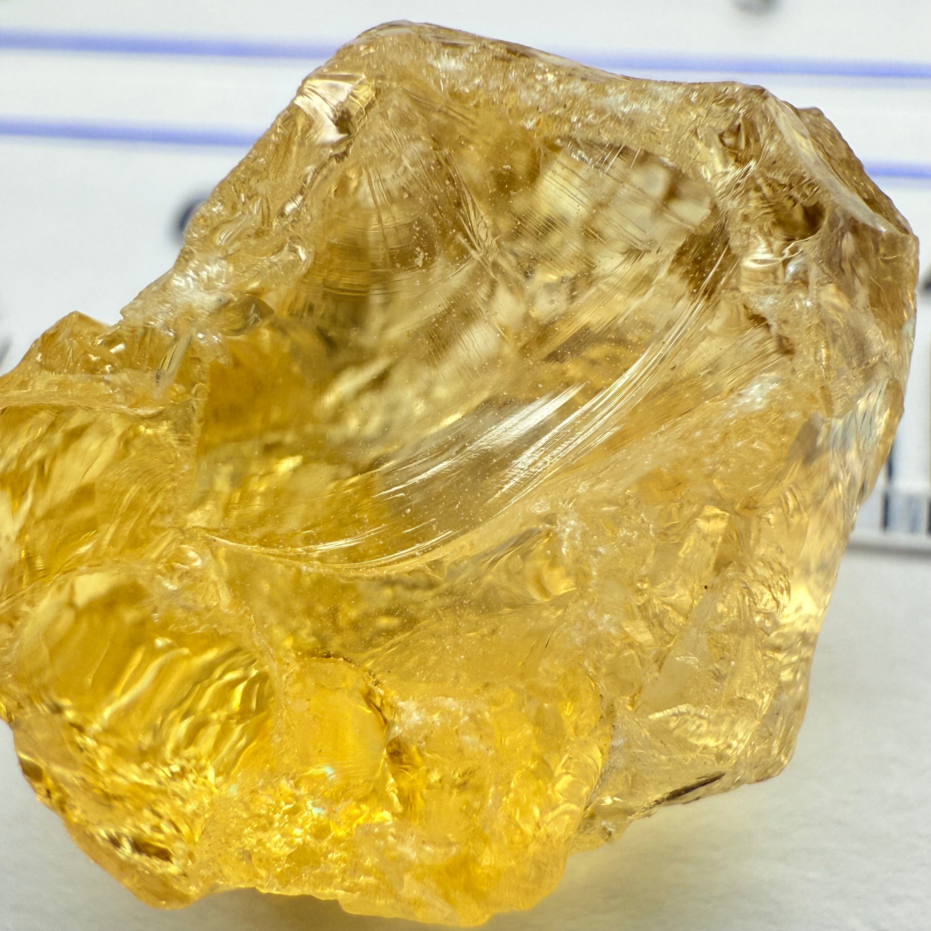 Citrine, 19.41ct, Zambia, Untreated Unheated, slight crack on the outside going in 3mm, rest is VVS-IF