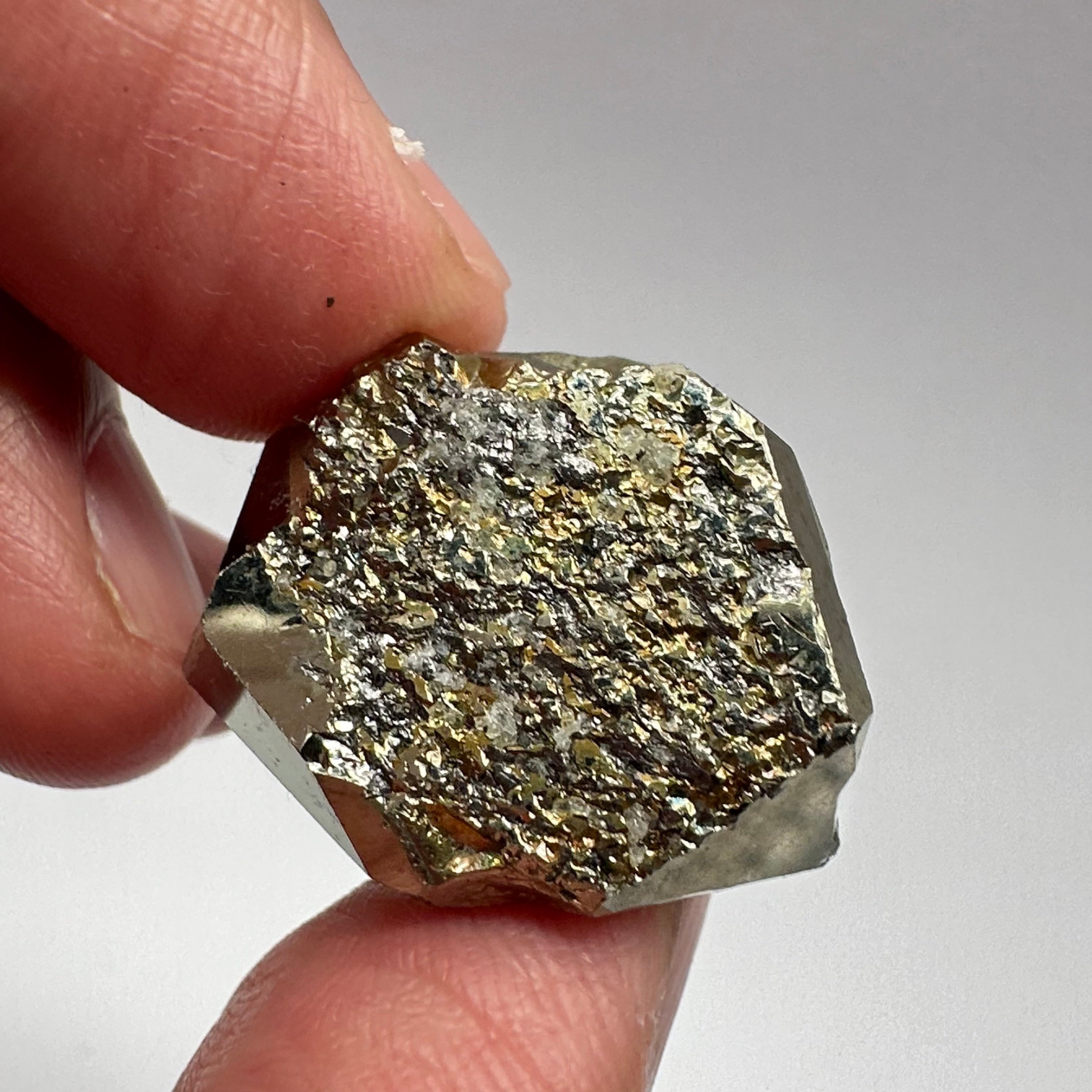 Pyrite, 24.30gm, Merelani, Tanzania, Untreated Unheated, same mines as Tanzanite, natural mirror crystal faces.