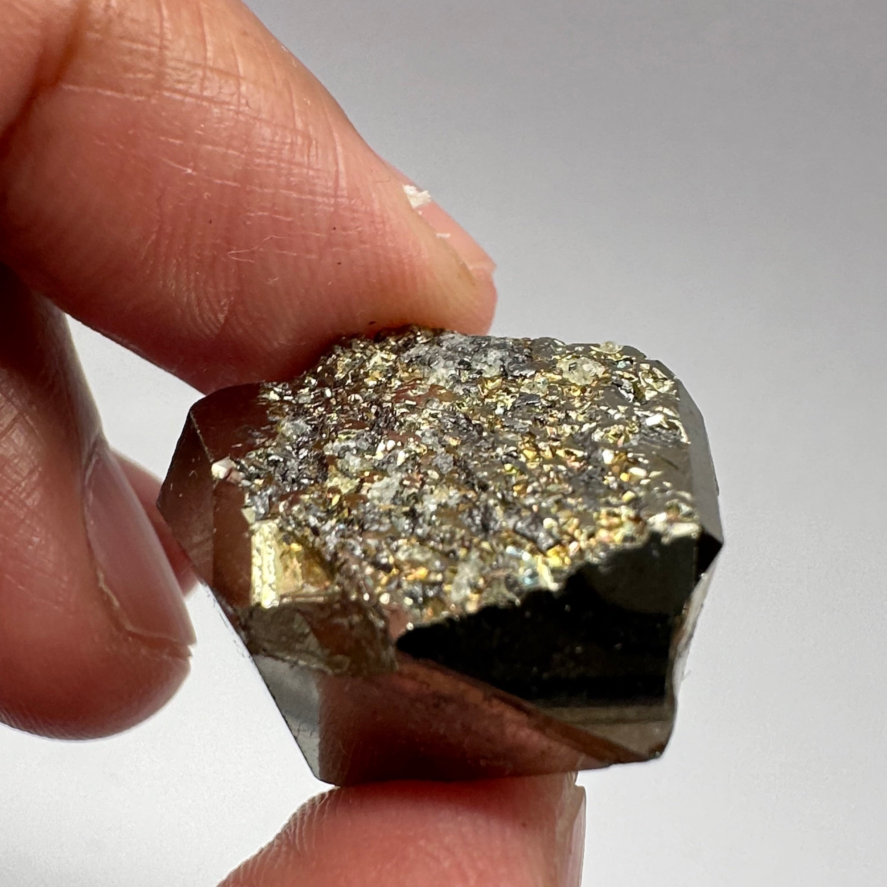 Pyrite, 24.30gm, Merelani, Tanzania, Untreated Unheated, same mines as Tanzanite, natural mirror crystal faces.