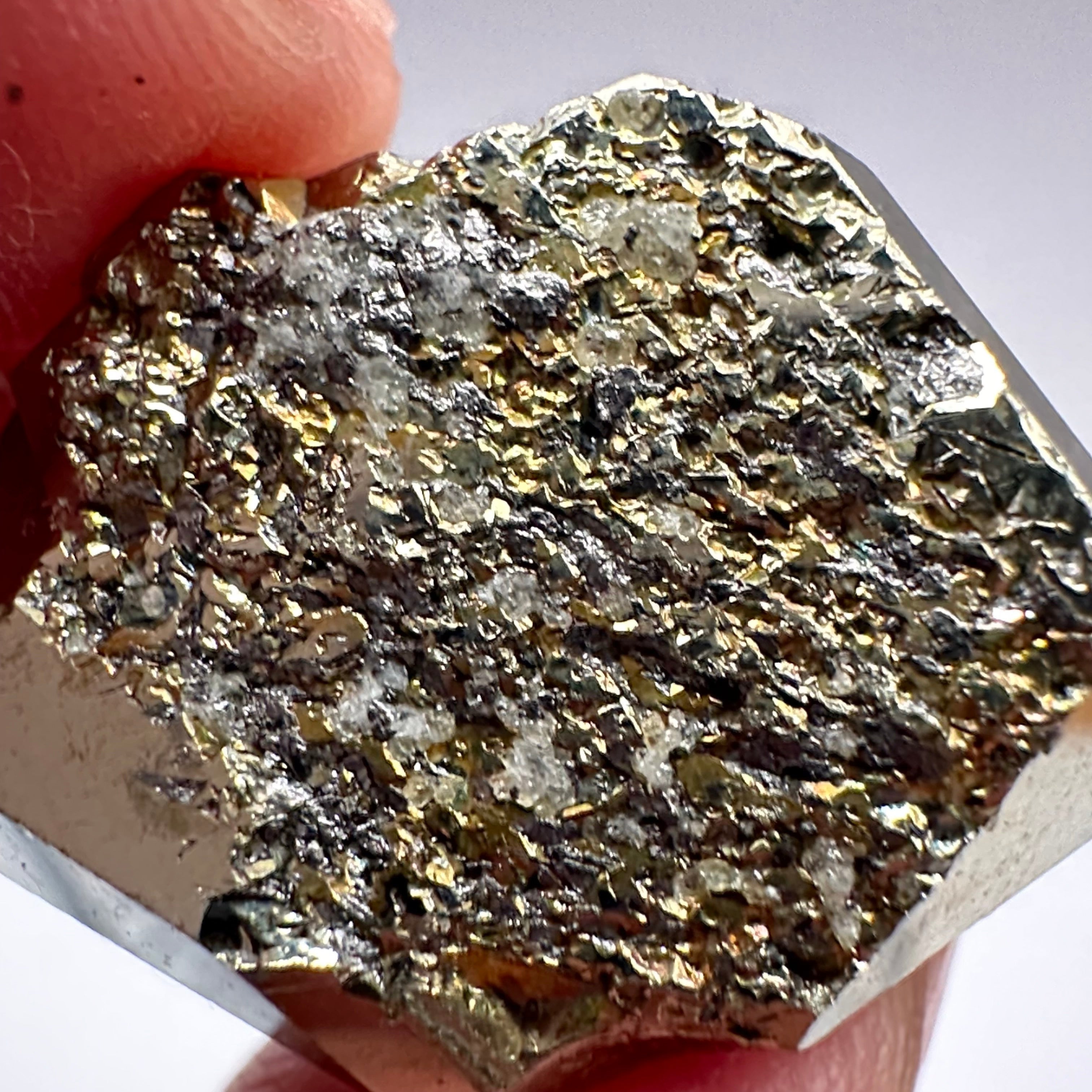 Pyrite, 24.30gm, Merelani, Tanzania, Untreated Unheated, same mines as Tanzanite, natural mirror crystal faces.