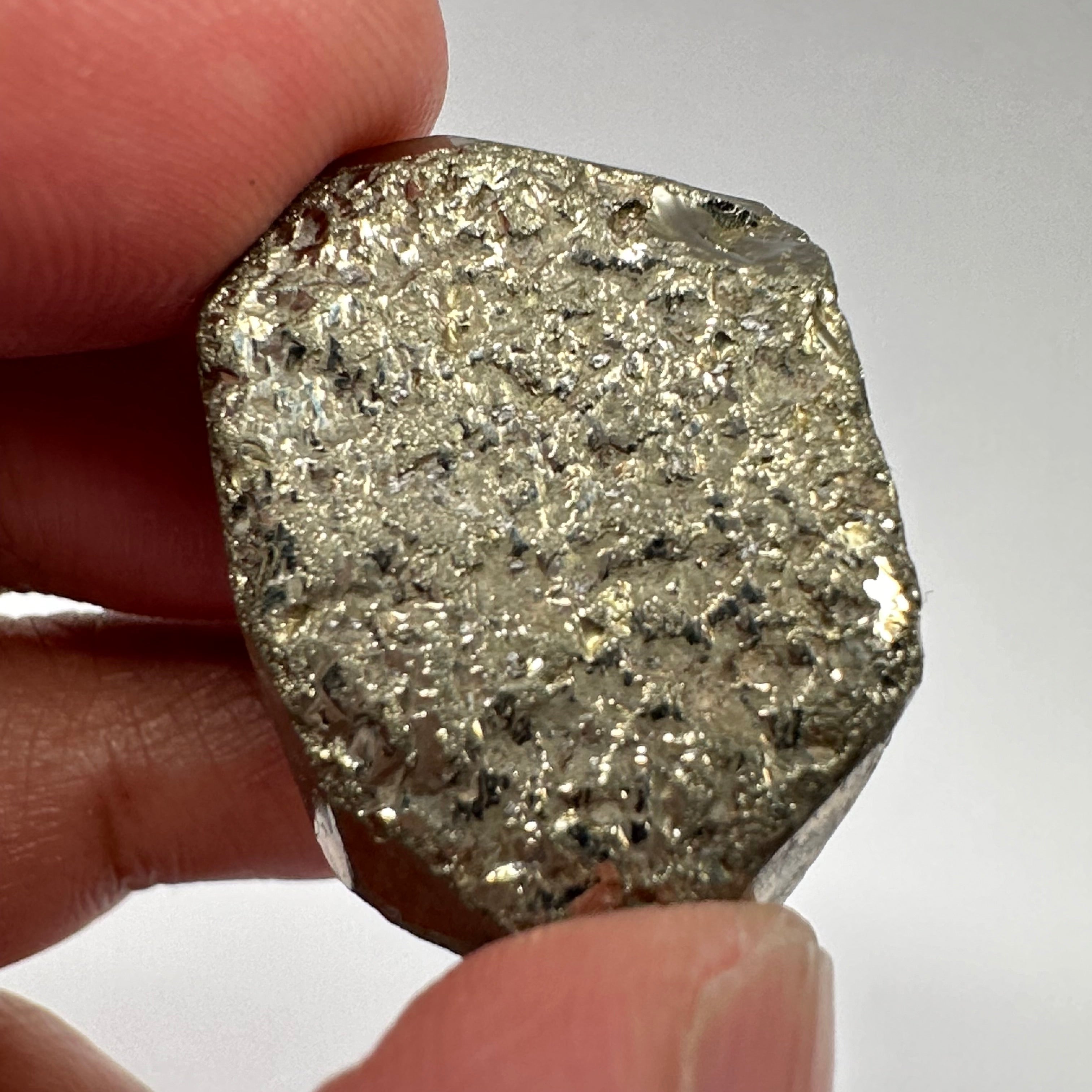 Pyrite, 35.40gm, Merelani, Tanzania, Untreated Unheated, same mines as Tanzanite, natural mirror crystal faces.