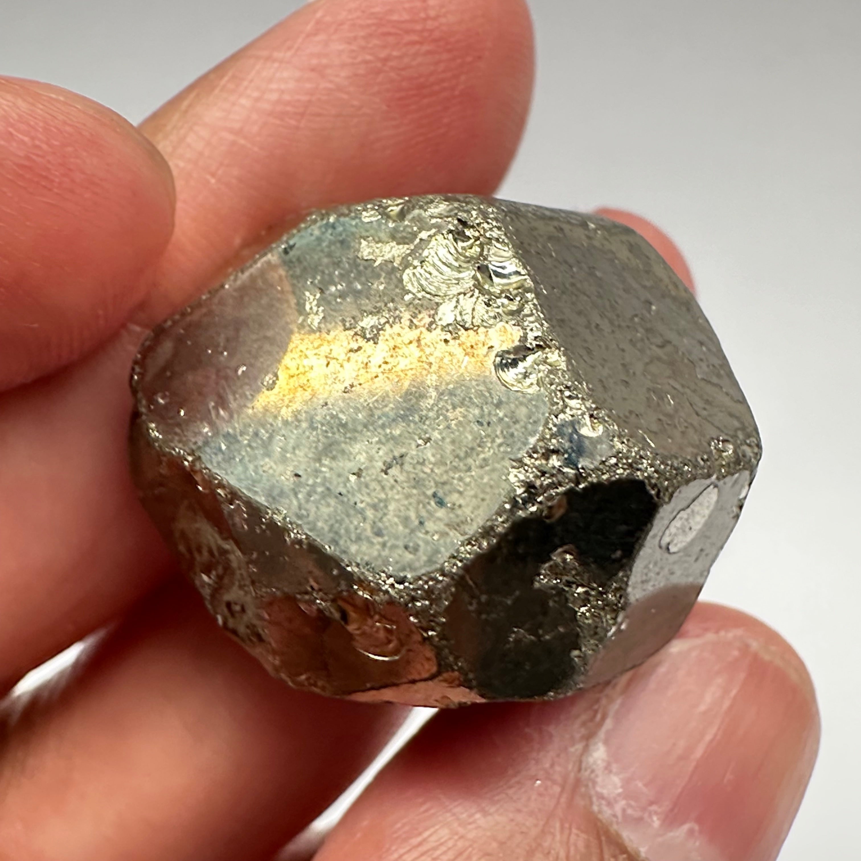 Pyrite, 35.40gm, Merelani, Tanzania, Untreated Unheated, same mines as Tanzanite, natural mirror crystal faces.