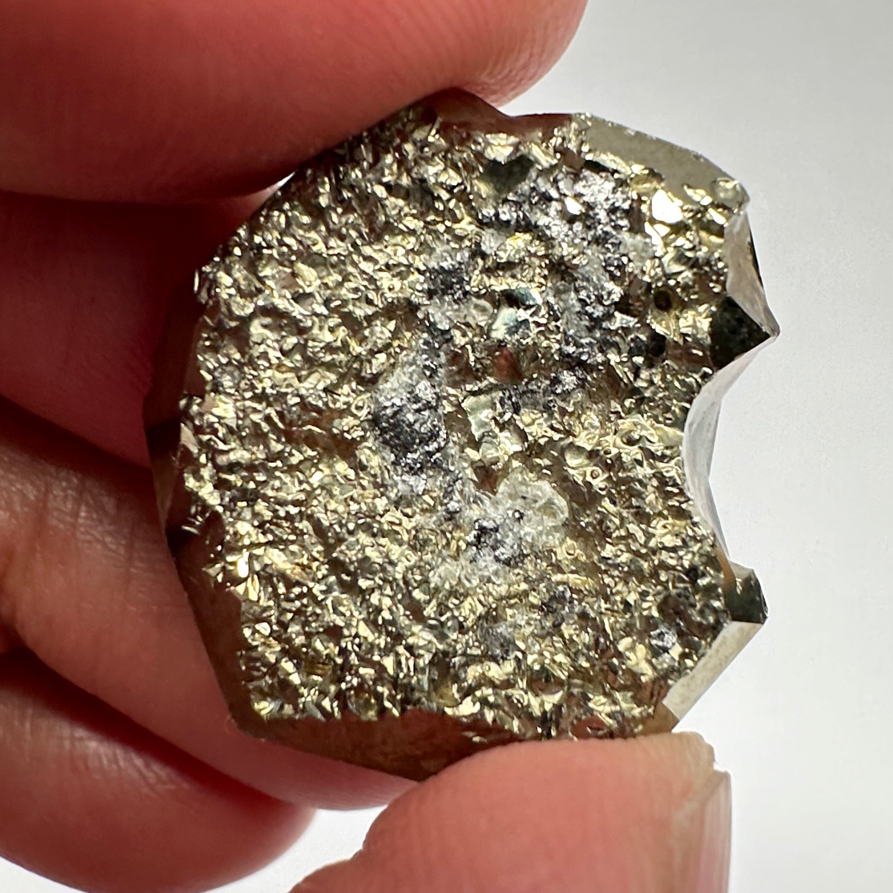 Pyrite, 17.00gm, Merelani, Tanzania, Untreated Unheated, same mines as Tanzanite, natural mirror crystal faces.