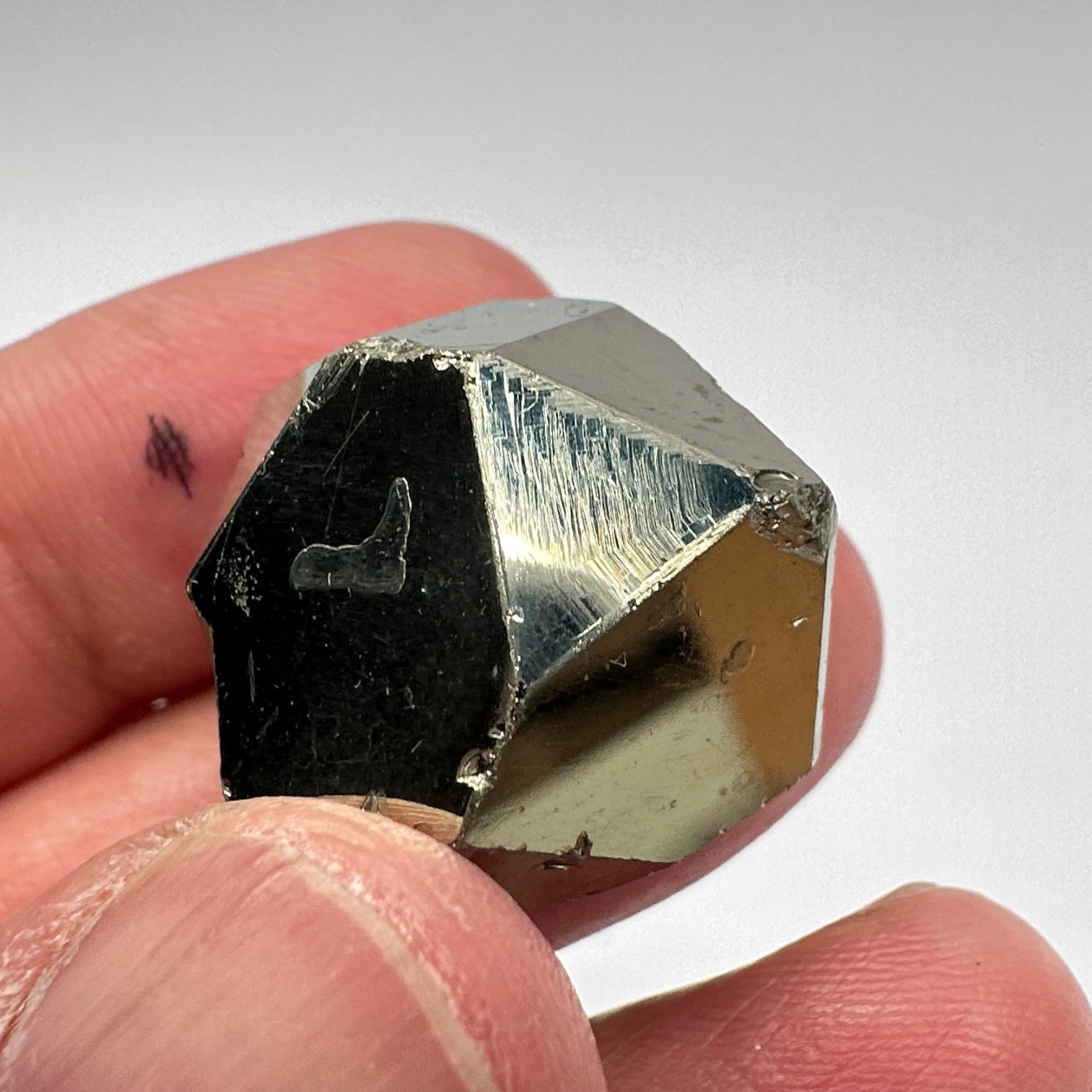 Pyrite, 31.59gm, Merelani, Tanzania, Untreated Unheated, same mines as Tanzanite, natural mirror crystal faces.