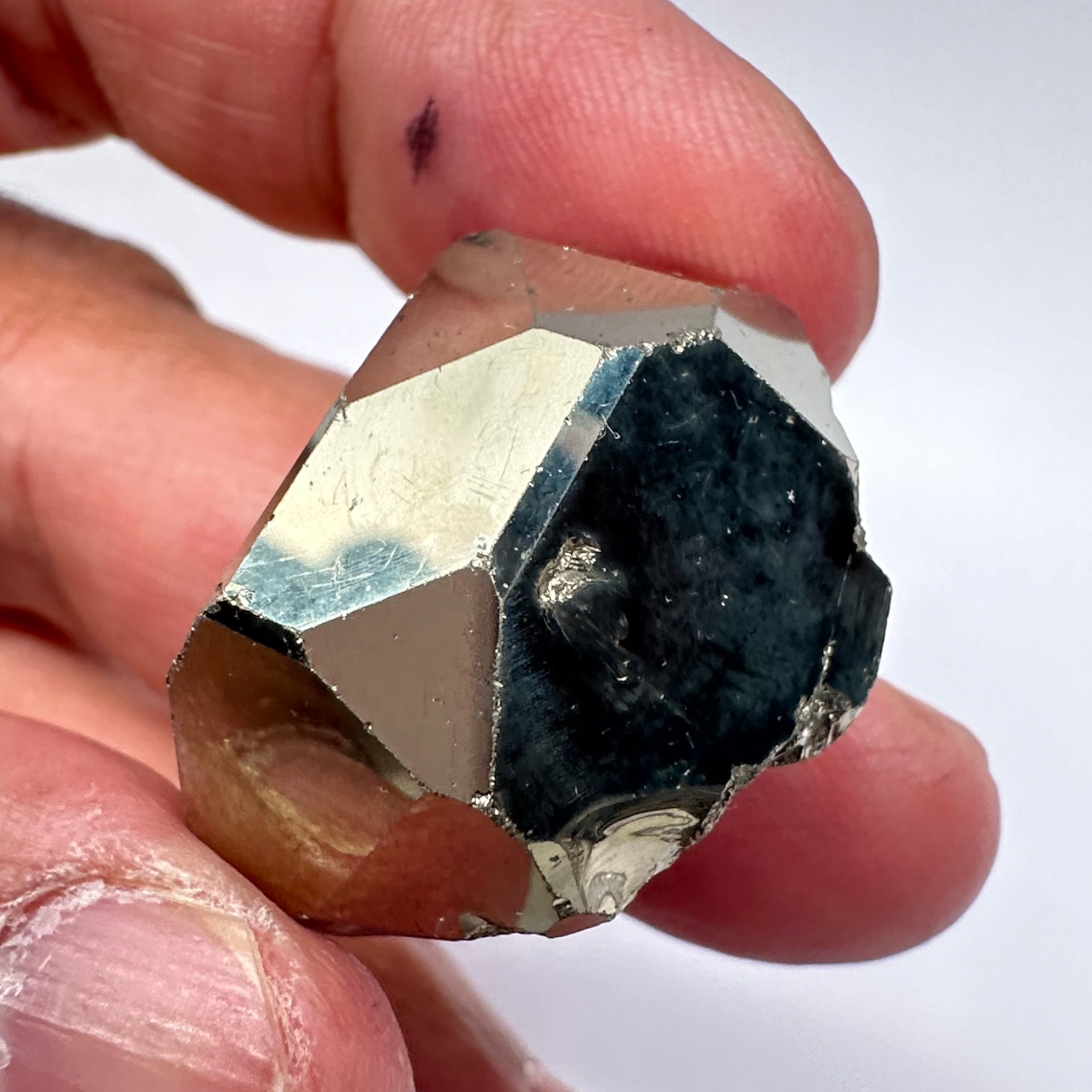 Pyrite, 31.59gm, Merelani, Tanzania, Untreated Unheated, same mines as Tanzanite, natural mirror crystal faces.