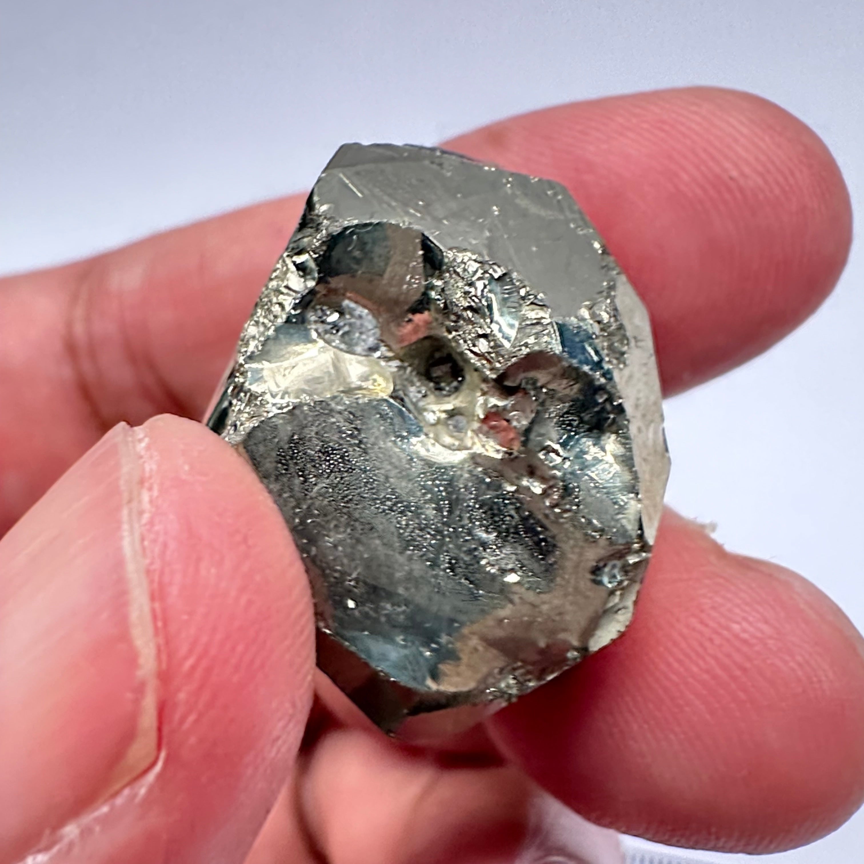 Pyrite, 31.59gm, Merelani, Tanzania, Untreated Unheated, same mines as Tanzanite, natural mirror crystal faces.